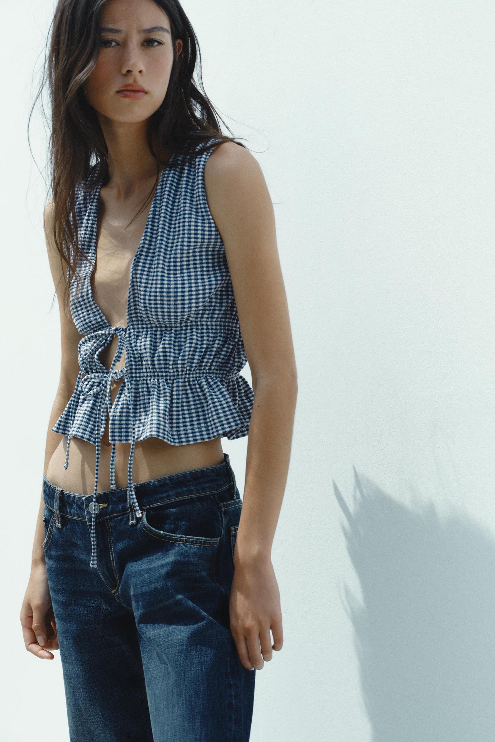 GINGHAM TIE TOP Product Image