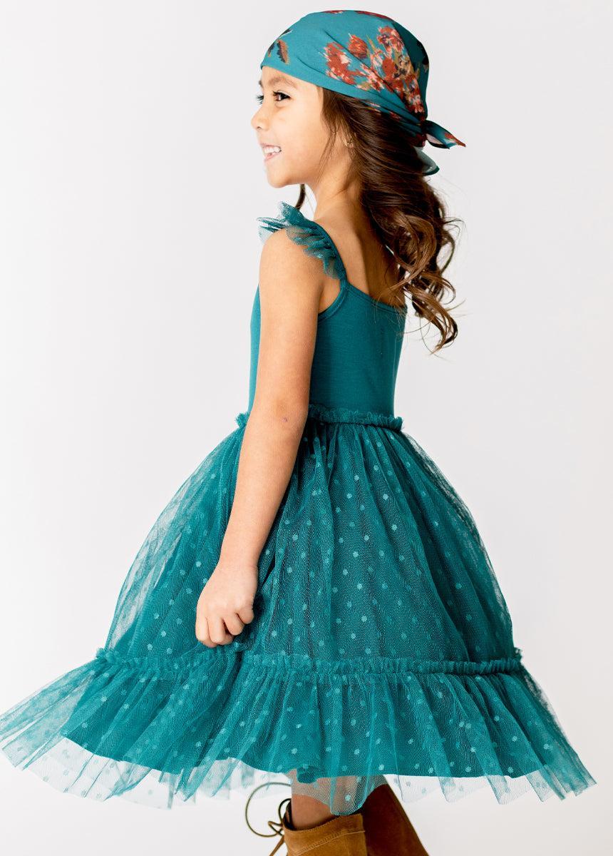Leigh Dress in Teal Girls Product Image