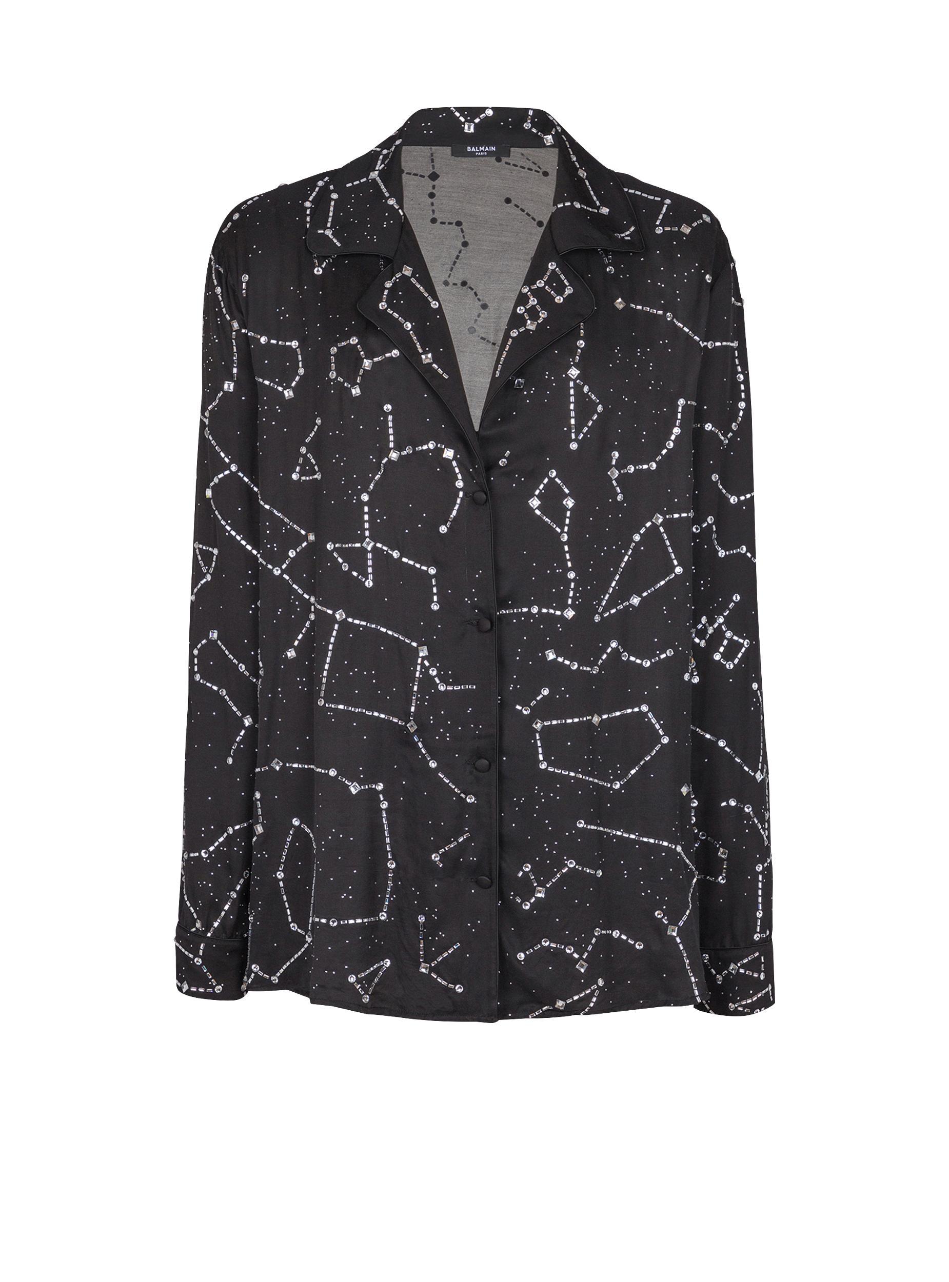 Pyjama shirt with Constellation rhinestones Product Image