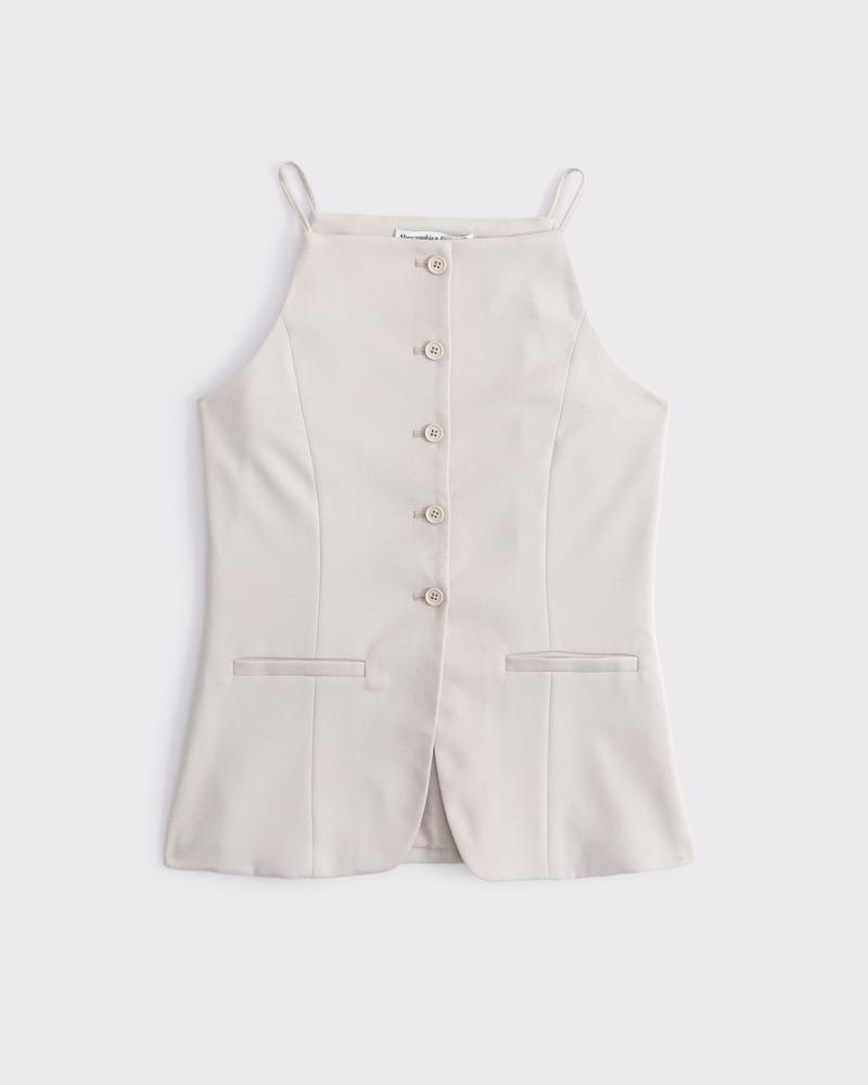 High-Neck Suiting Vest Product Image