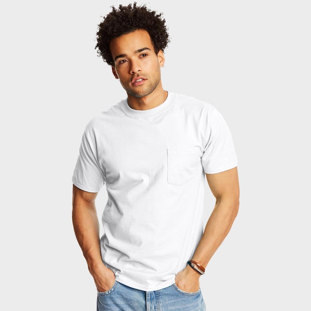 Men's Hanes® Beefy-T 2-Pack Pocket T-Shirt, Size: XL, Blue Product Image