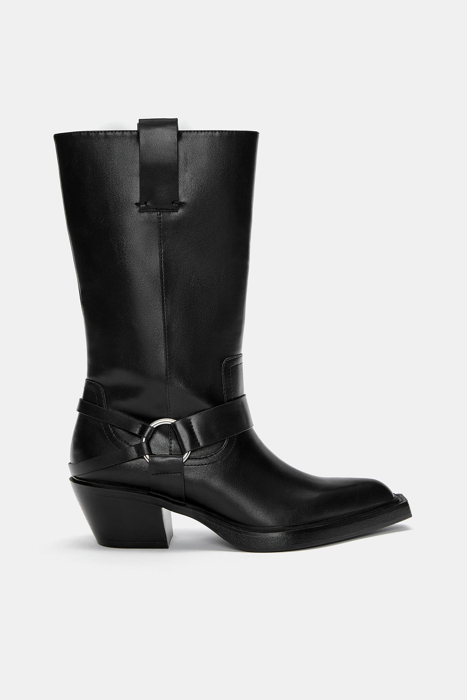 Buckled cowboy boots Product Image