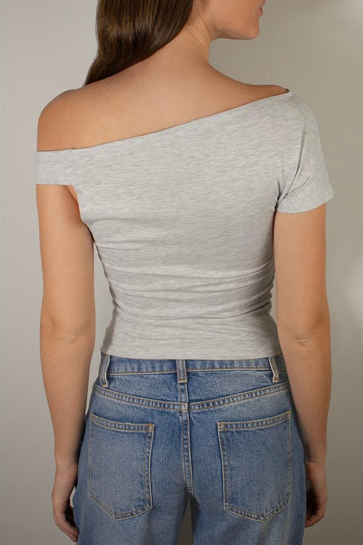 Asymmetric neckline t-shirt Product Image