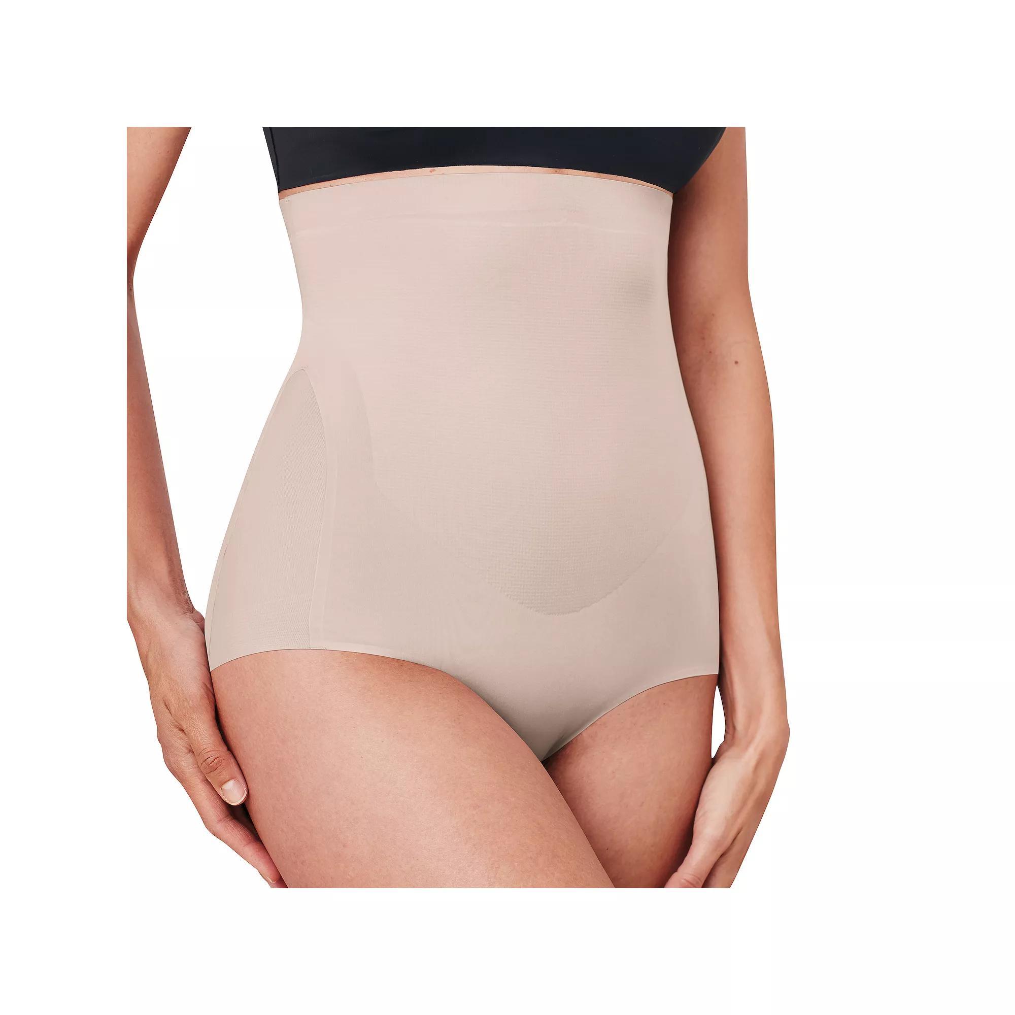 Women's Bali® EasyLite® Firm Control High-Waisted Brief Shapewear DFS062, Size: Small, Black Product Image