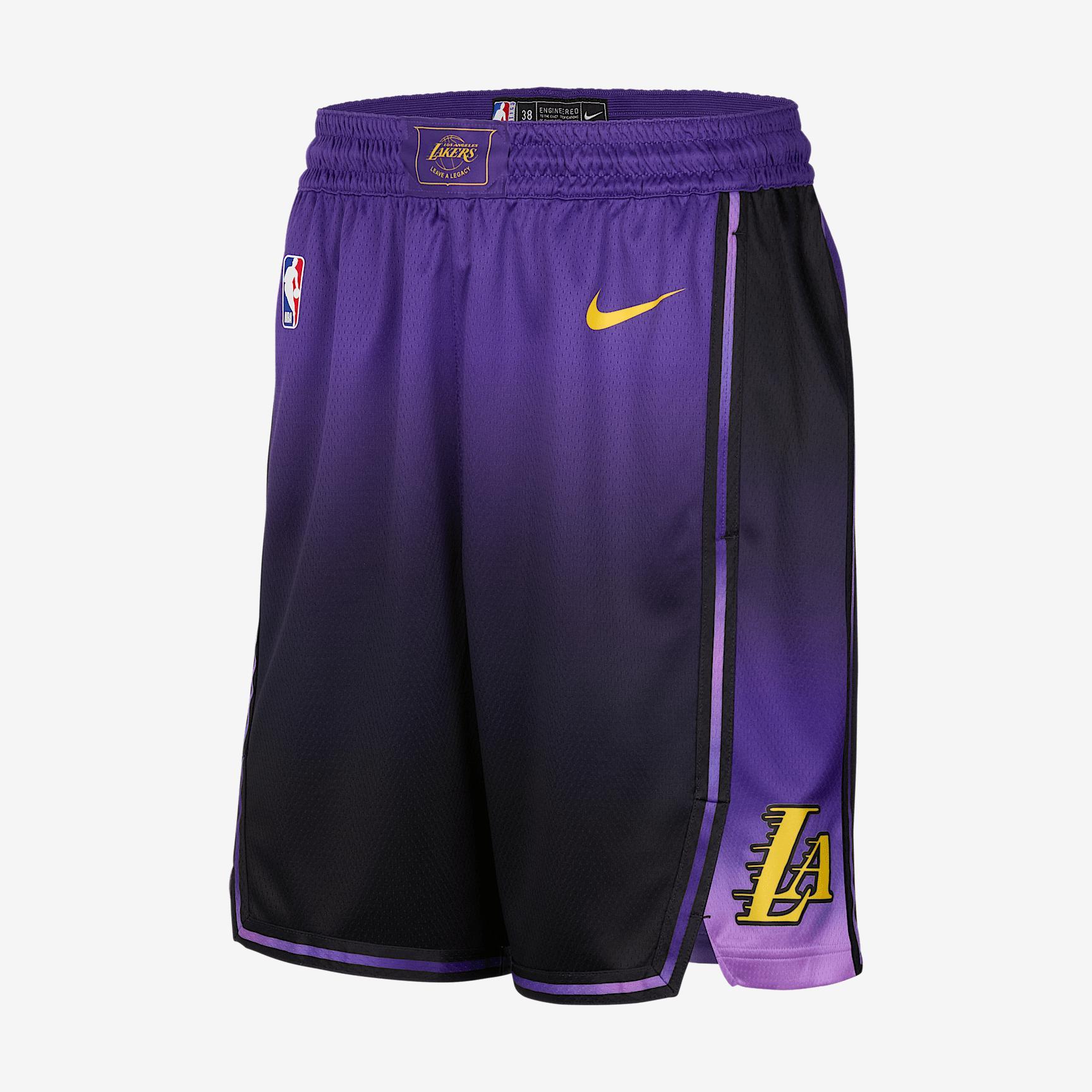 Los Angeles Lakers 2024/25 City Edition Nike Men's Dri-FIT NBA Swingman Shorts Product Image