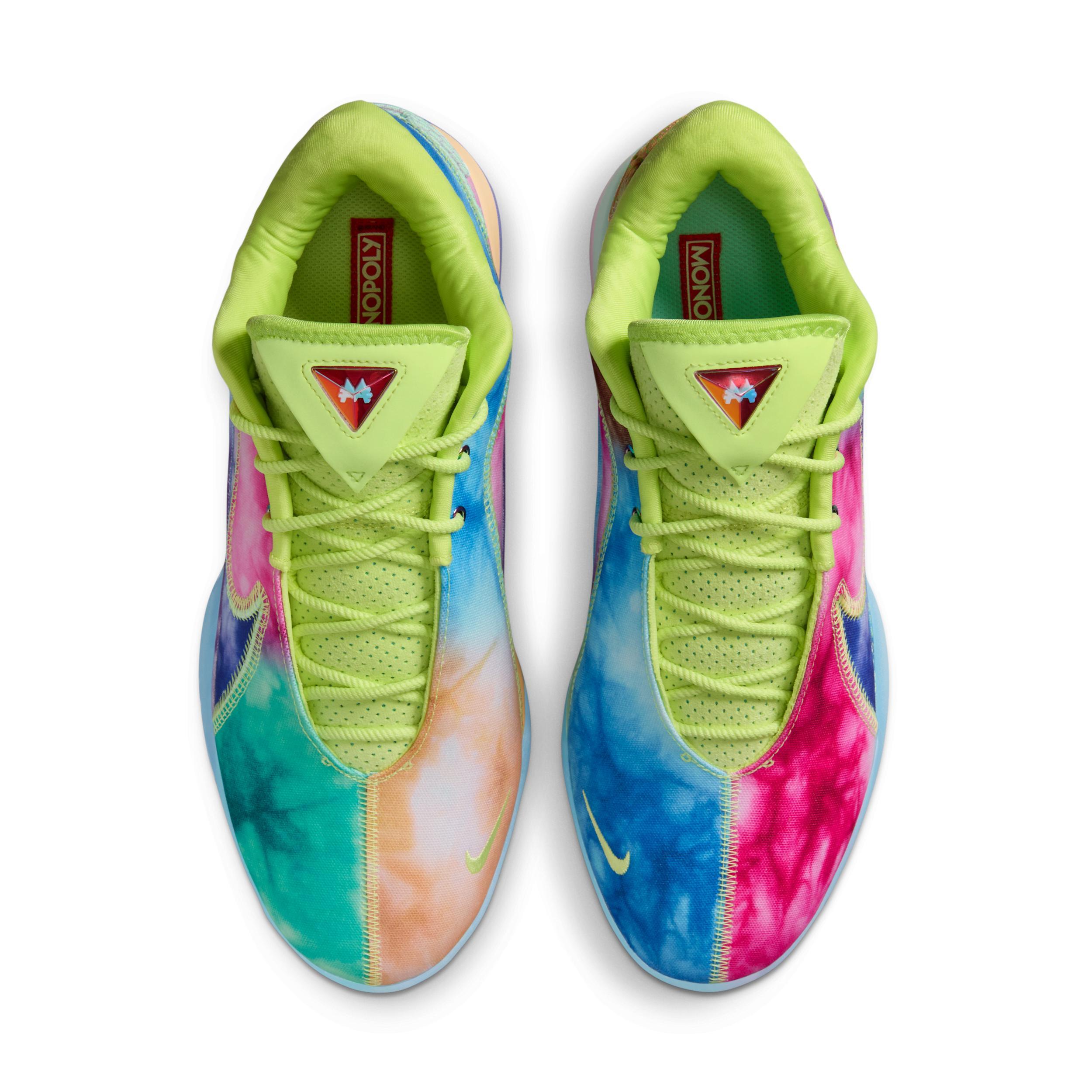 Nike Mens x Monopoly LeBron 22 Basketball Shoes in Mint Foam/Light Lemon Twist/Aquarius Blue Product Image
