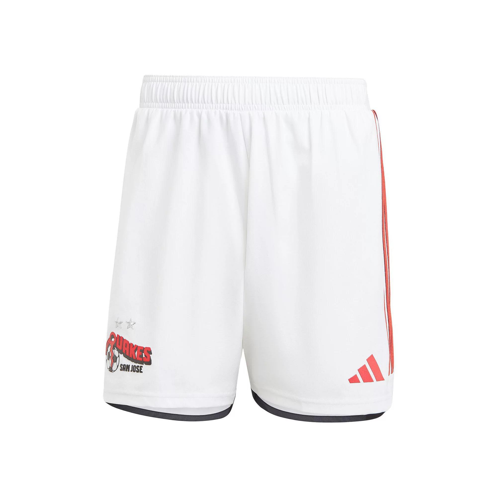 Men's adidas White San Jose Earthquakes 2024 Away AEROREADY Authentic Shorts, Size: 3XL, Sje White Product Image