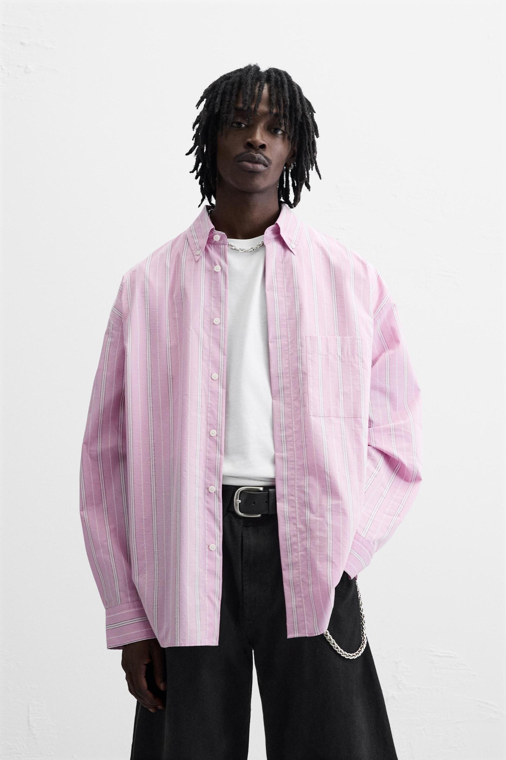 STRIPED RELAXED FIT SHIRT Product Image