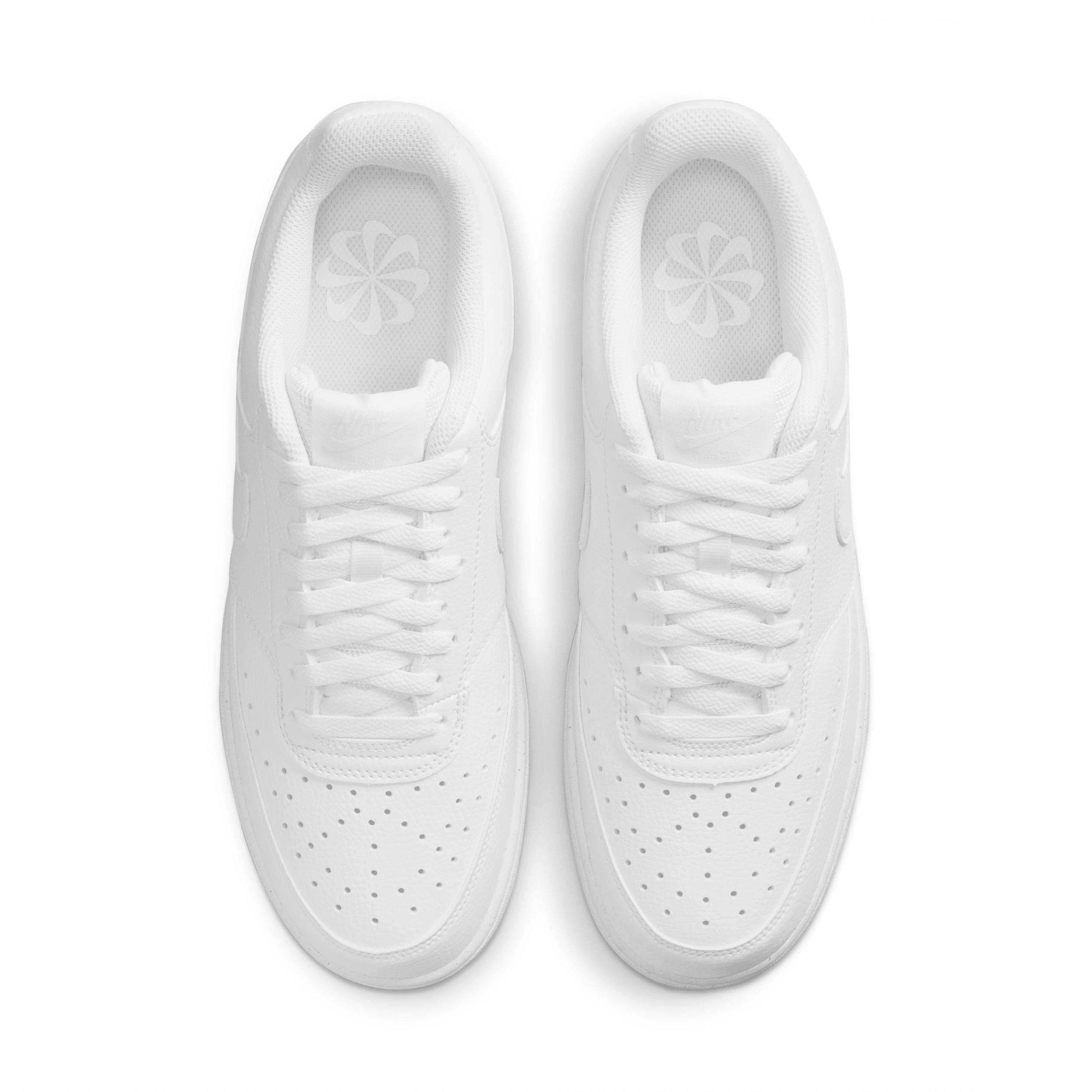 Nike Men's Court Vision Low Next Nature Casual Shoes in Black/Black Size 11.5 Leather Product Image