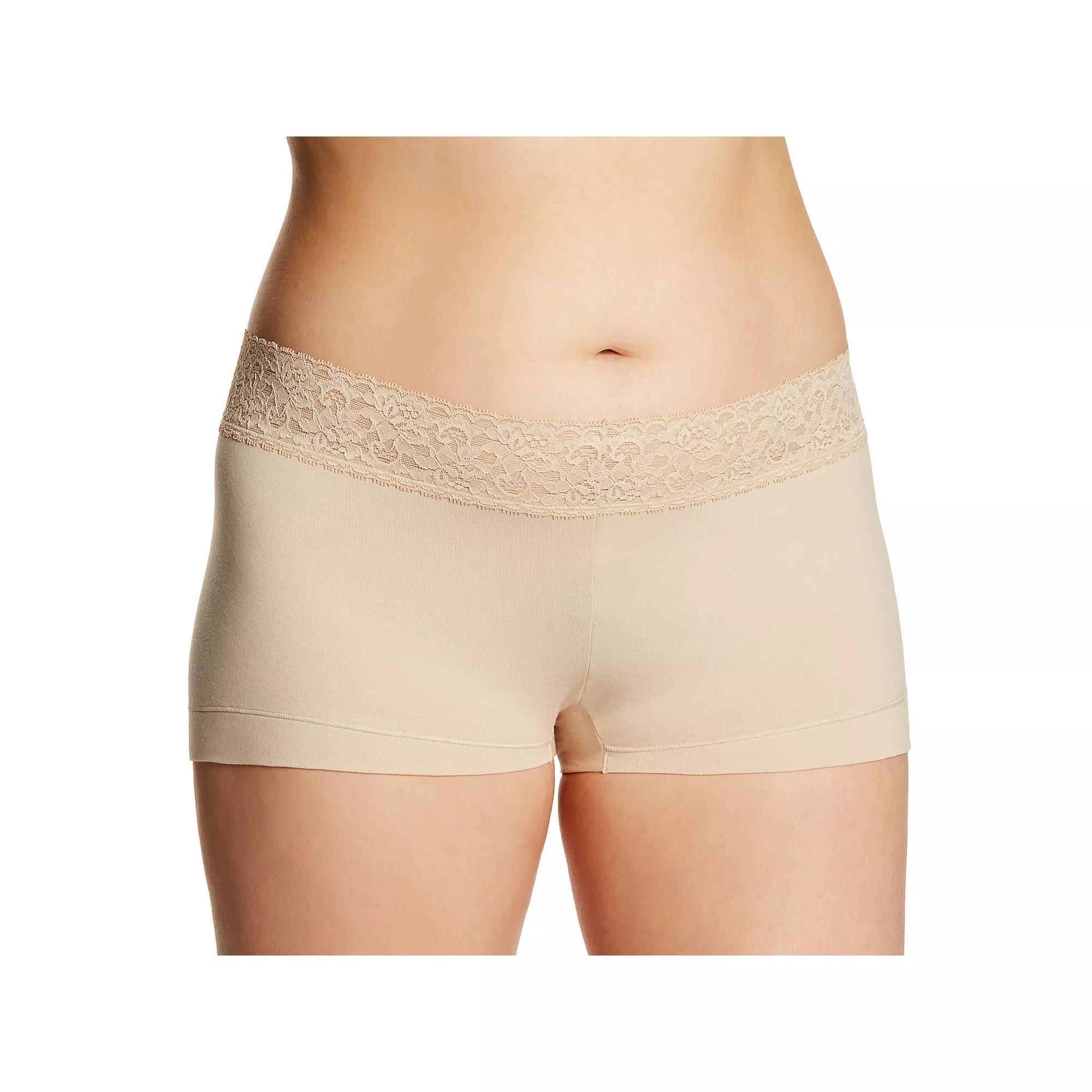 Maidenform Dream Cotton Lace-Trim Boyshort Underwear 40859, Womens Product Image