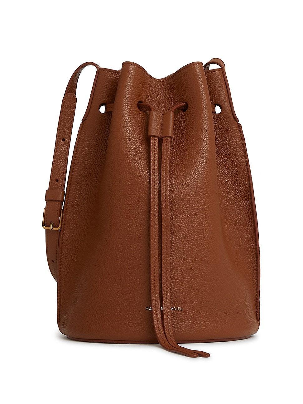 Mansur Gavriel Champagne Small Leather Bucket Bag Product Image