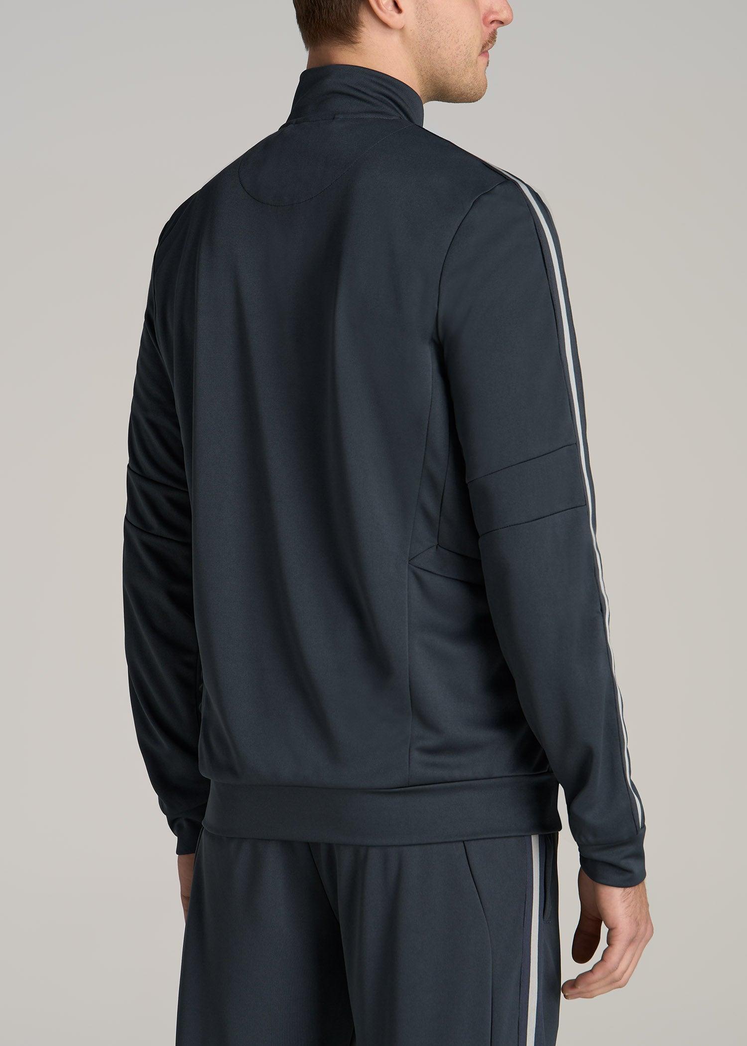 Athletic Stripe Tall Men's Jacket in Storm Grey Stripe Male Product Image