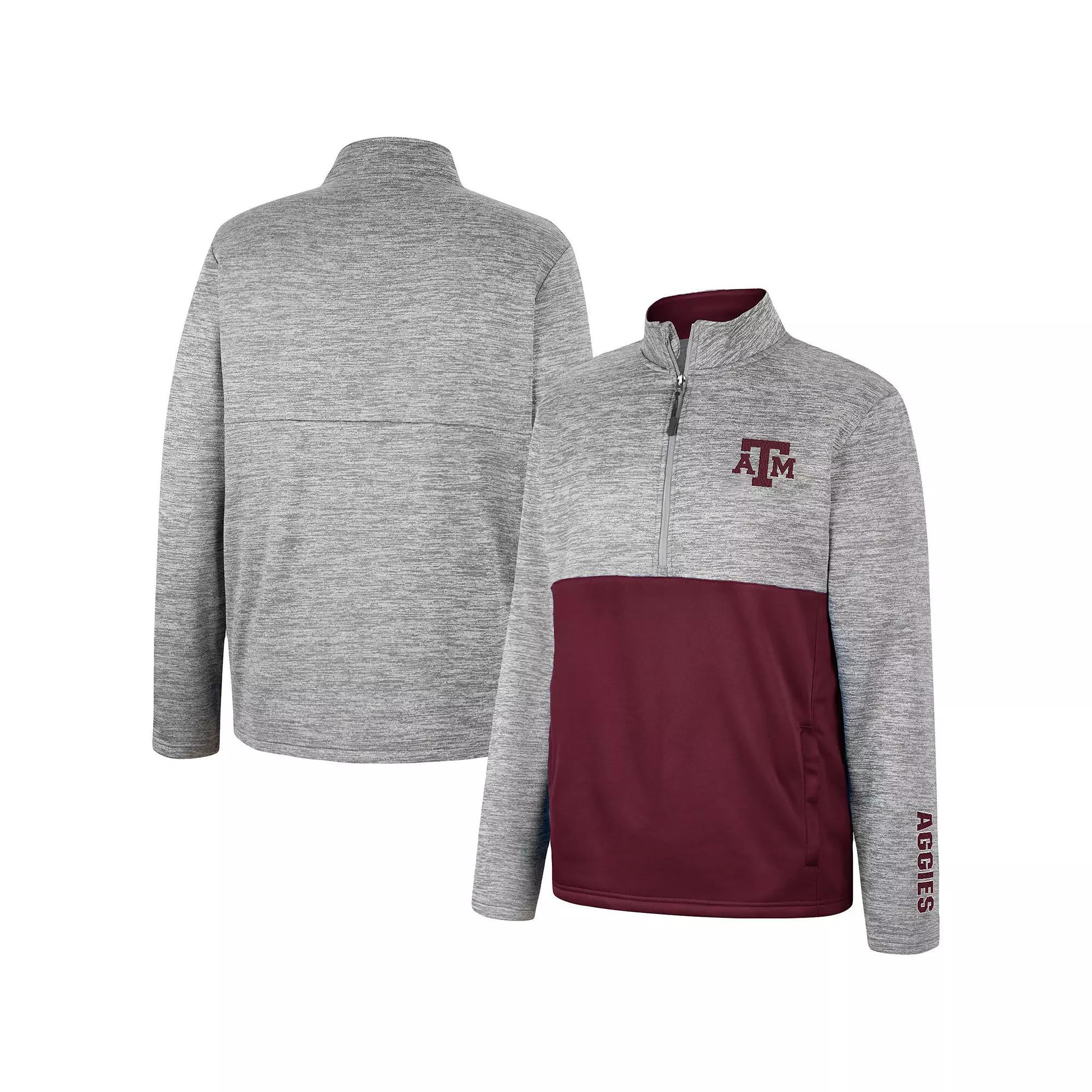 Men's Colosseum Gray Colorado State Rams John Half-Zip Jacket, Size: Medium, Grey Product Image