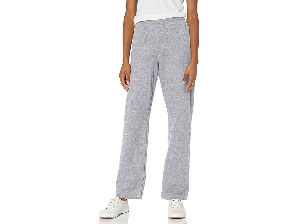 Hanes EcoSmart Womens Fleece Sweatpants with Open Bottom Legs, 30.5 Light Steel S Product Image