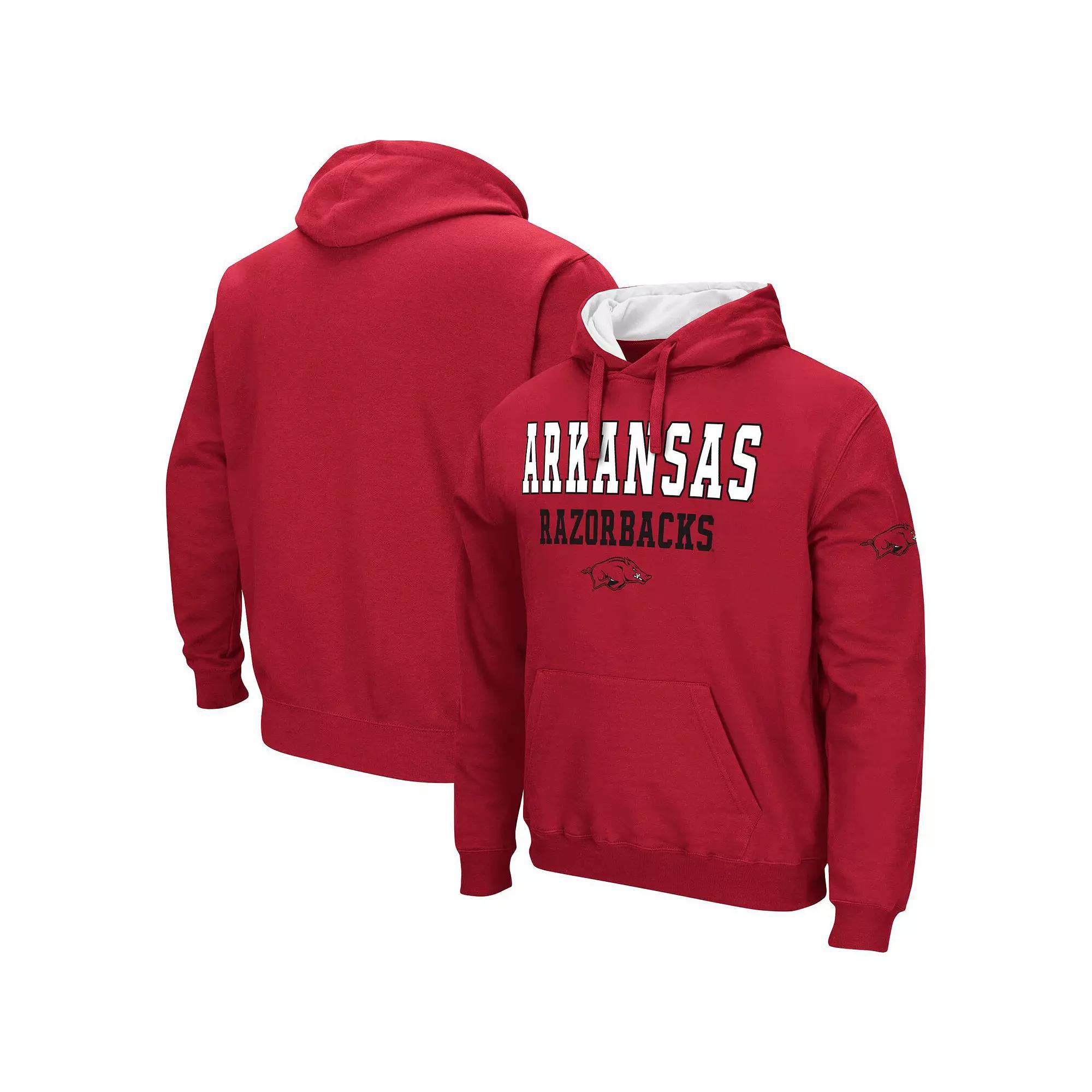 Men's Colosseum Cardinal Arkansas Razorbacks Sunrise Pullover Hoodie, Size: Medium, Red Product Image