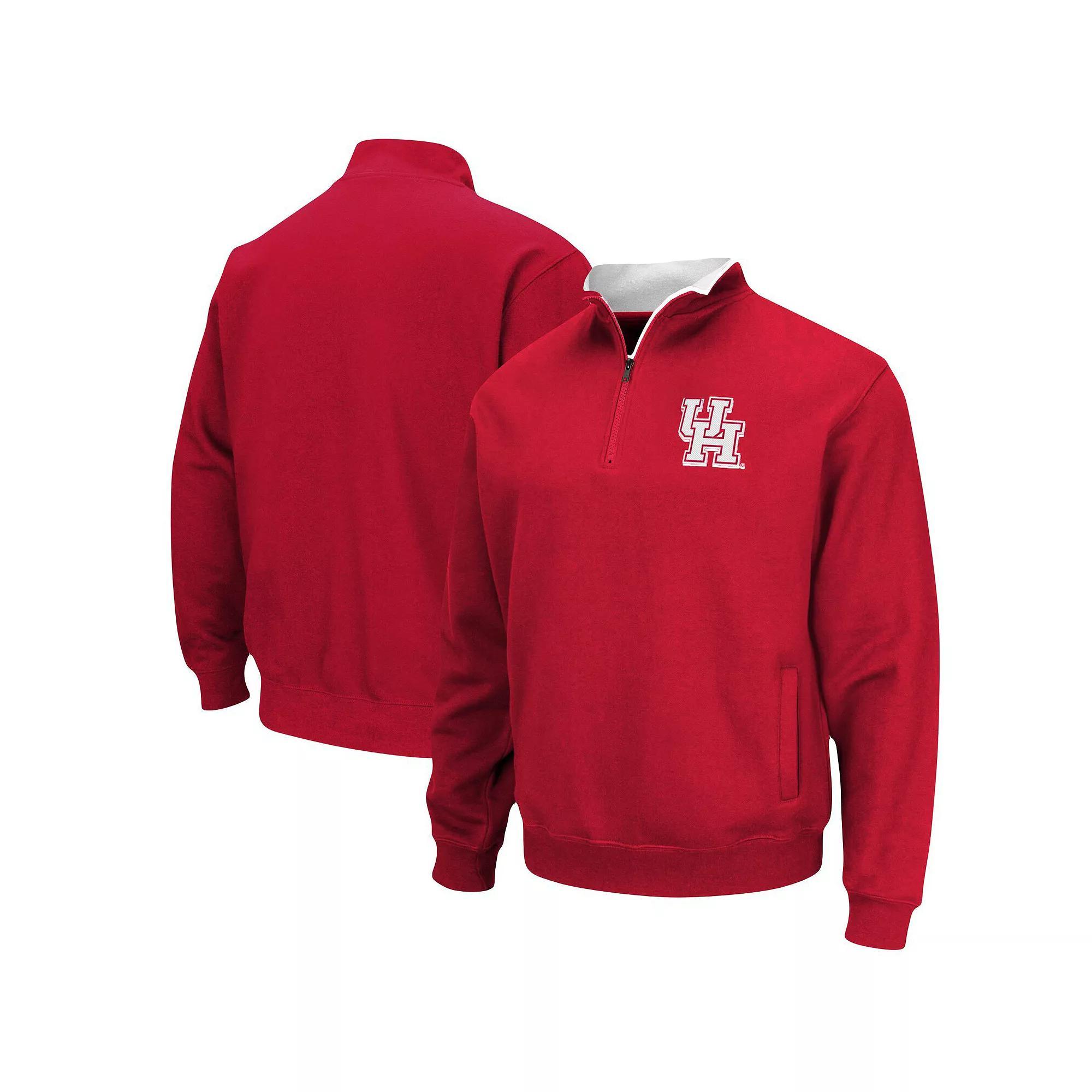 Men's Colosseum Red Houston Cougars Tortugas Logo Quarter-Zip Pullover Jacket, Size: Small, Hou Red Product Image