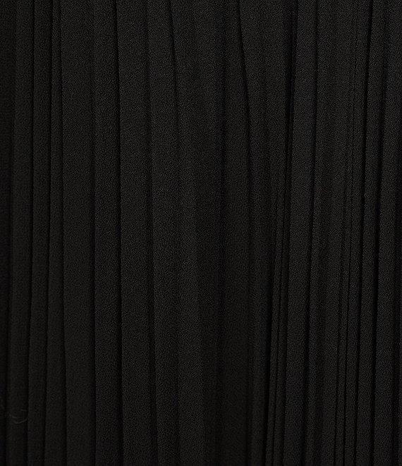 Michael Kors Pleated Elastic Waist A-Line Midi Skirt Product Image