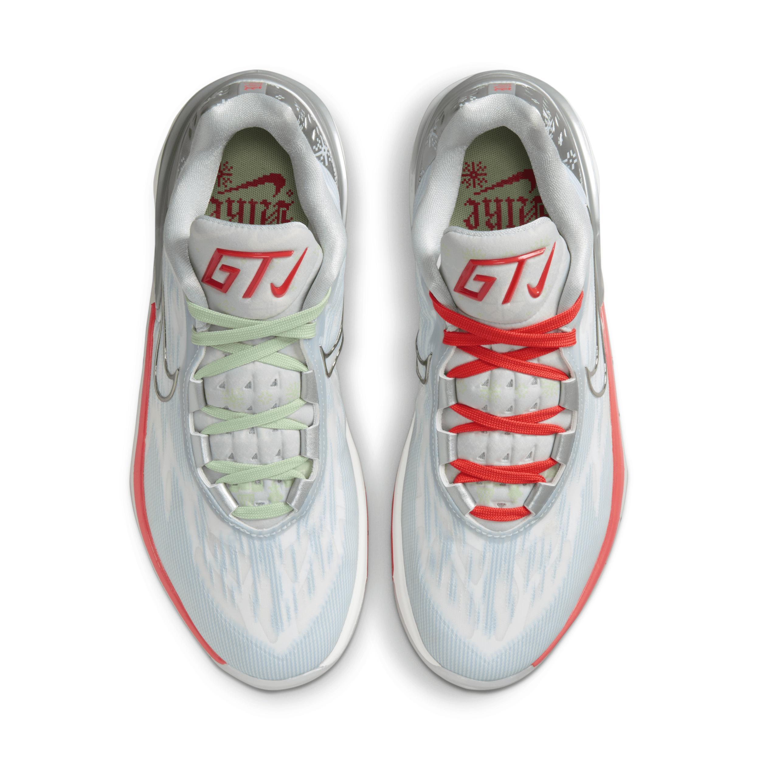 Nike Mens Air Zoom G.T. Cut 2 - Basketball Shoes Silver/Red Product Image