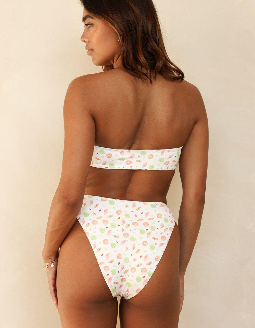DIPPIN' DAISY'S Seashore High Waist Cheeky Bikini Bottoms - WHITE Product Image
