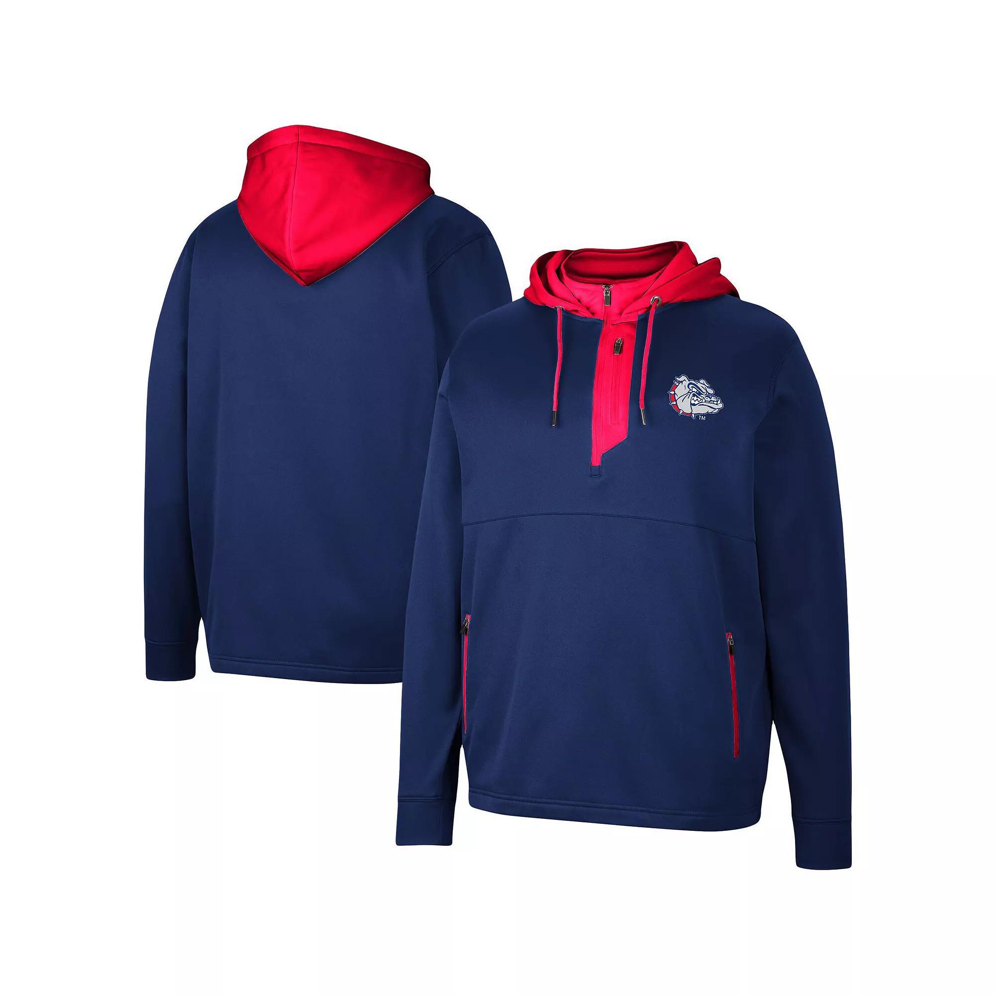 Men's Colosseum Navy Gonzaga Bulldogs Luge 3.0 Quarter-Zip Hoodie, Size: Medium, Zag Blue Product Image