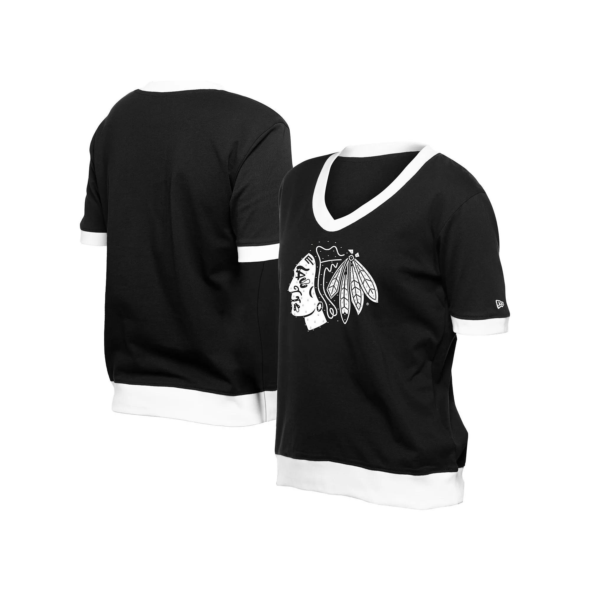 Women's New Era  Red St. Louis Cardinals Game Day Rhinestone V-Neck T-Shirt, Size: Small Product Image