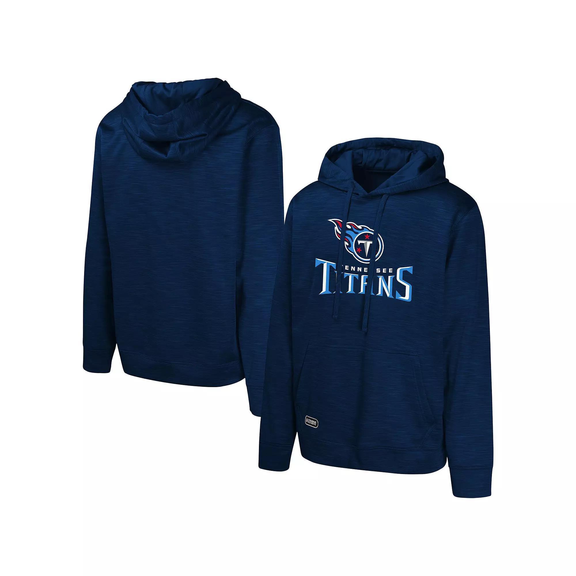 Men's Navy Tennessee Titans Streak Fleece Pullover Hoodie, Size: XL, Blue Product Image