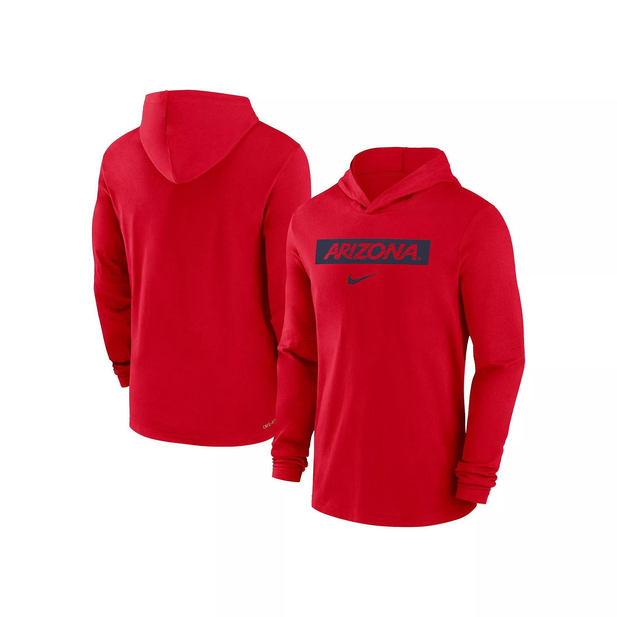 Men's Nike Red Arizona Wildcats 2024 Sideline Hoodie Performance Long Sleeve T-Shirt, Size: 2XL Product Image