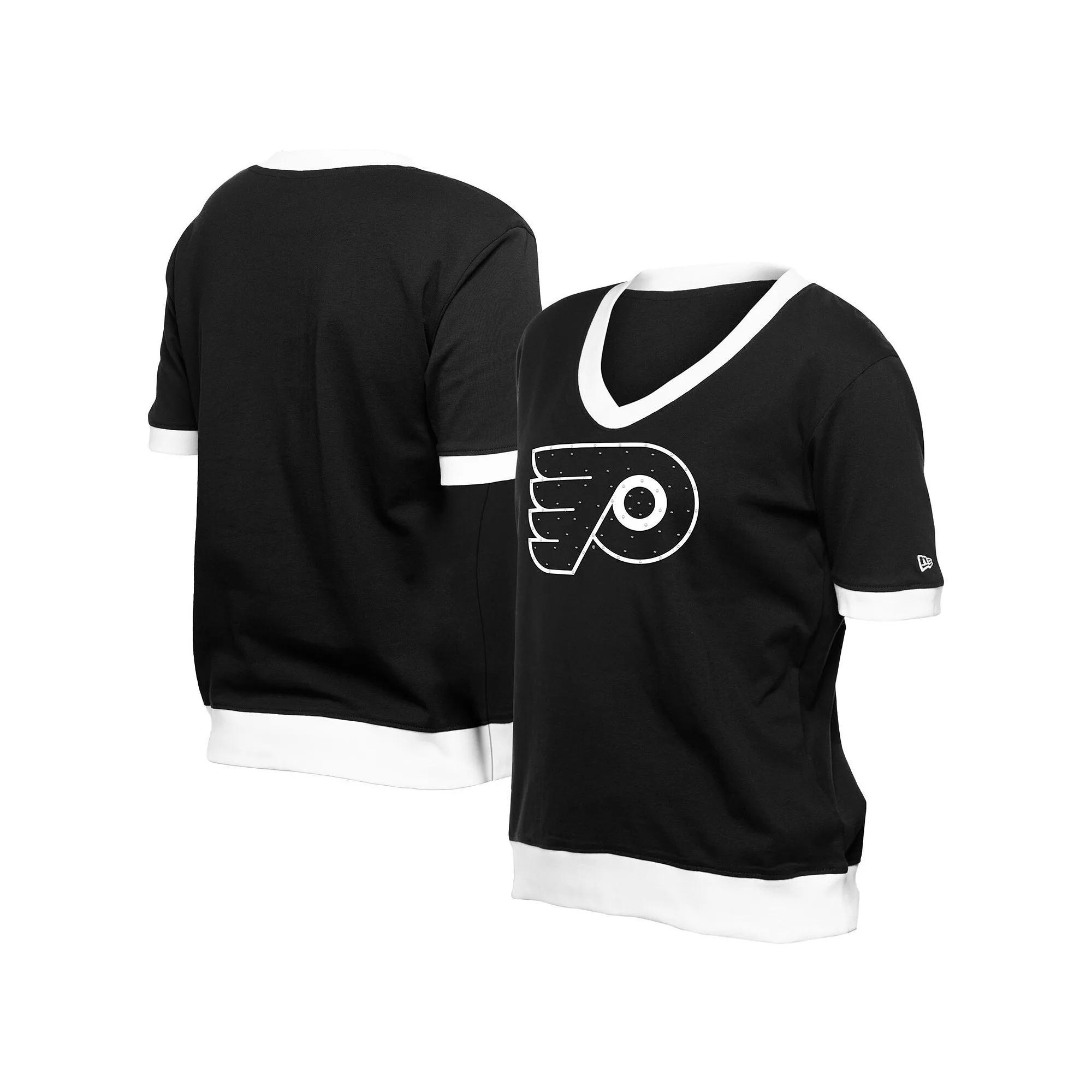 Women's New Era Red New Jersey Devils Game Day Rhinestuds T-Shirt, Size: Medium, Nhl Red Product Image