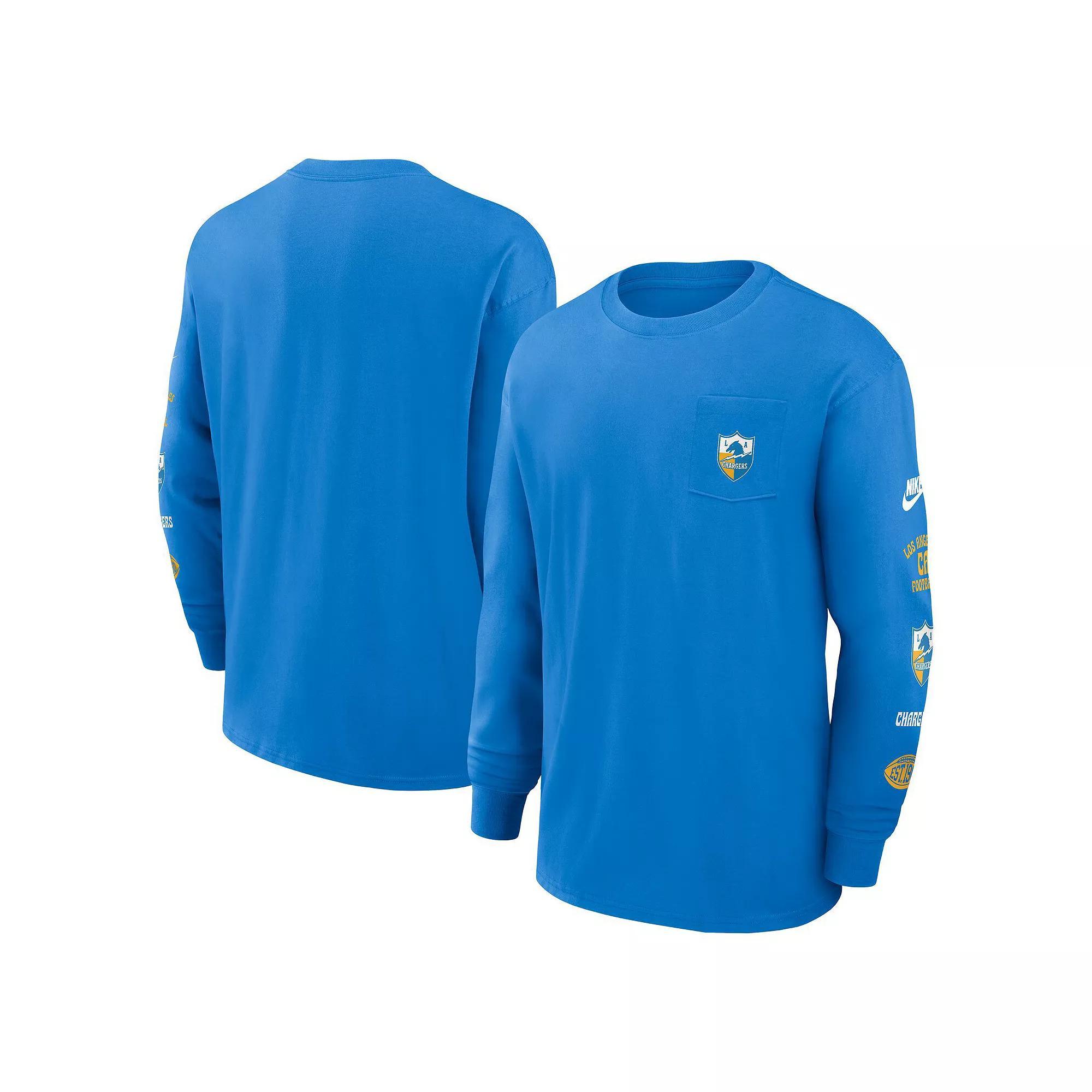 Men's Nike Aqua Miami Dolphins Rewind Heavy Max 90 Pocket Long Sleeve T-Shirt, Size: XL, Turquoise A Product Image