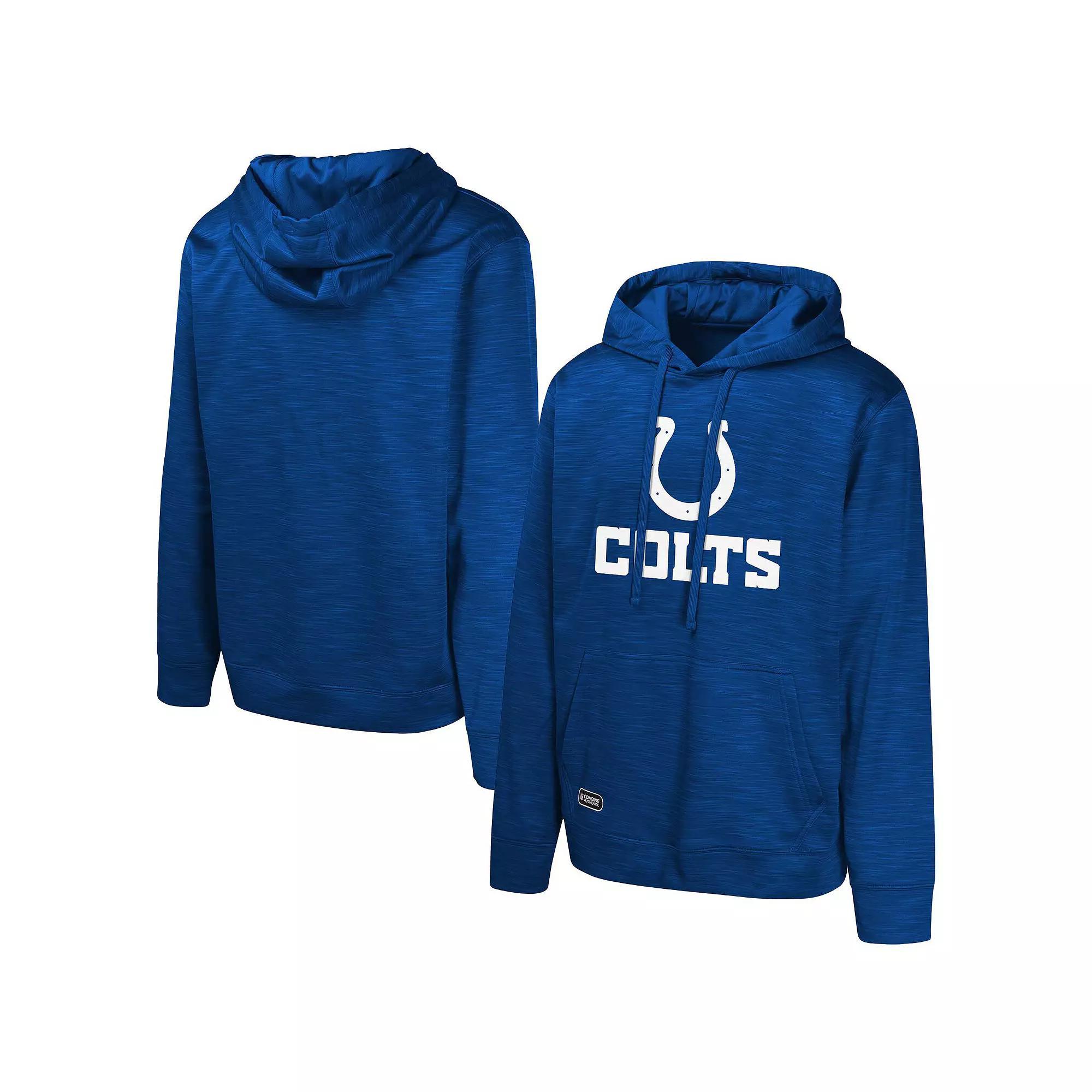 Mens Royal Indianapolis Colts Streak Fleece Pullover Hoodie Product Image