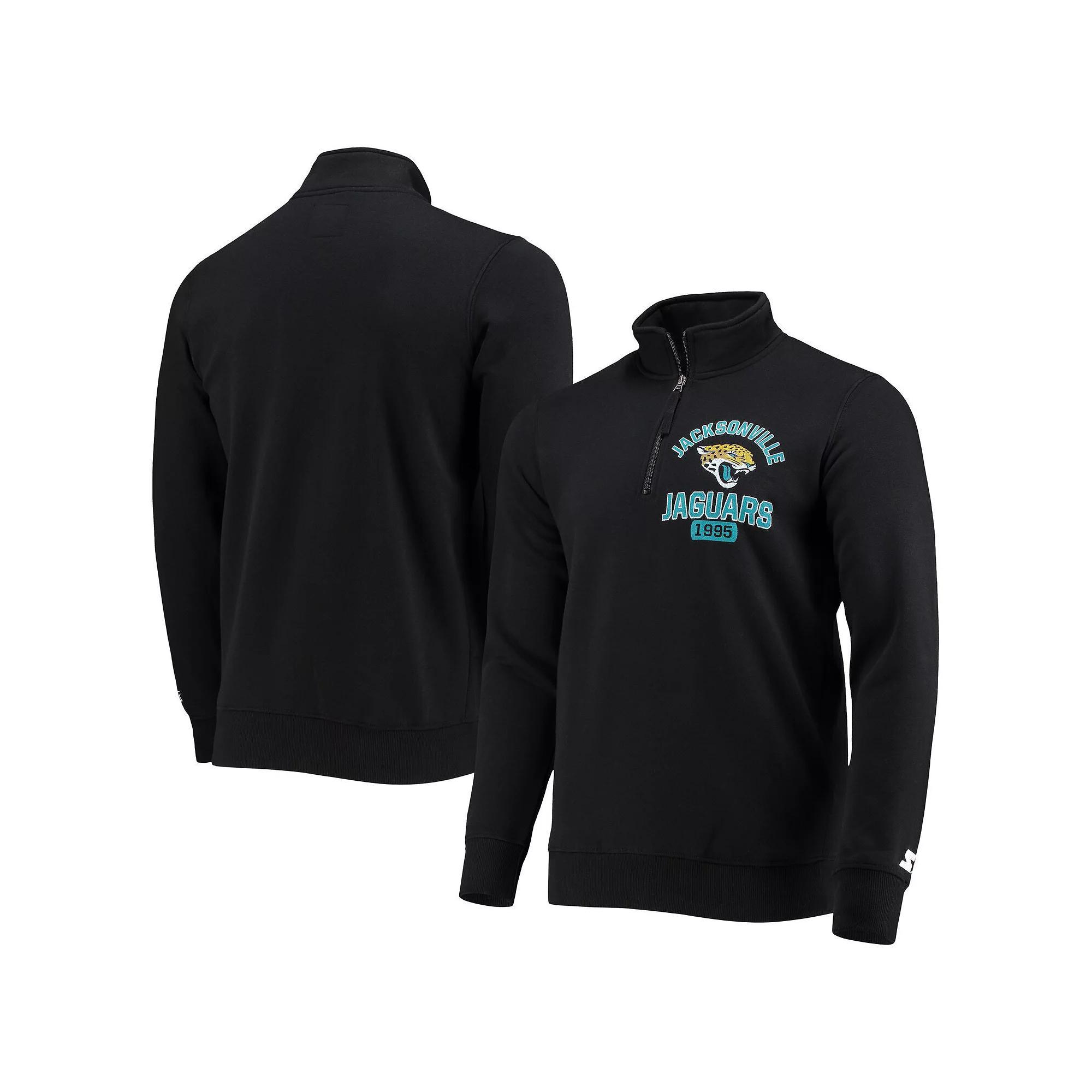 Men's Starter Black Jacksonville Jaguars Heisman Quarter-Zip Jacket, Size: XL Product Image