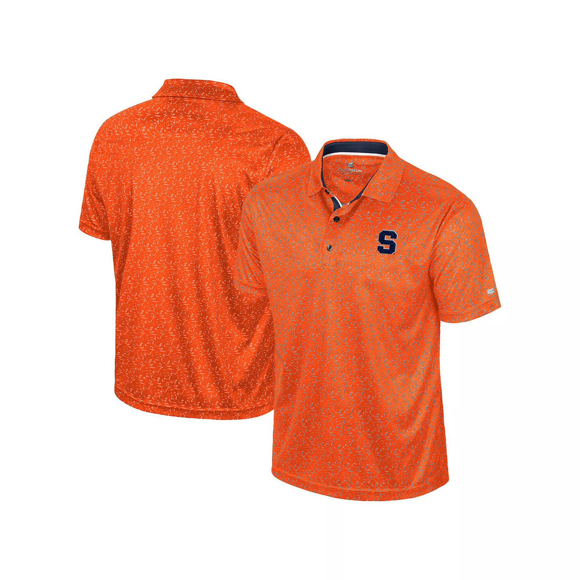 Men's Colosseum Orange Clemson Tigers Sublimated Golf Polo, Size: 3XL Product Image
