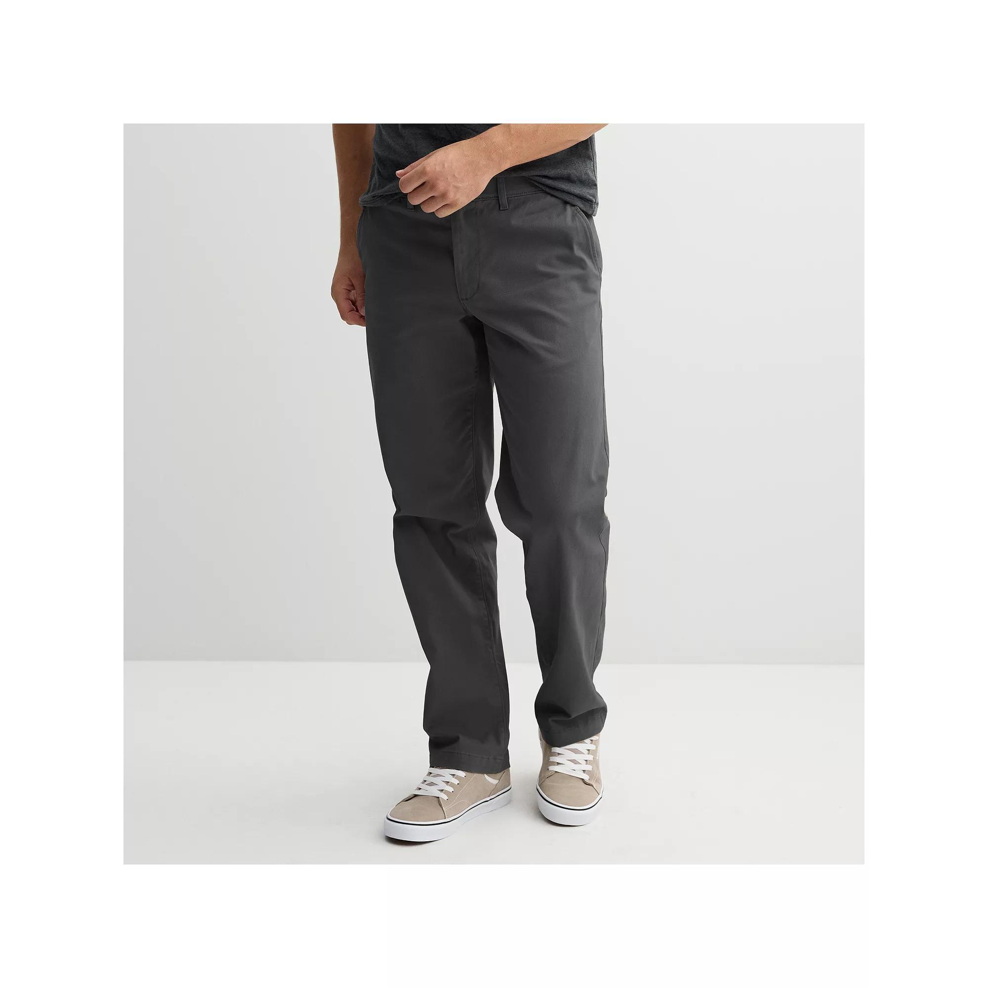 Men's Sonoma Goods For Life® Flexwear Loose Fit Chinos, Size: 33X32, Iron Ore Product Image