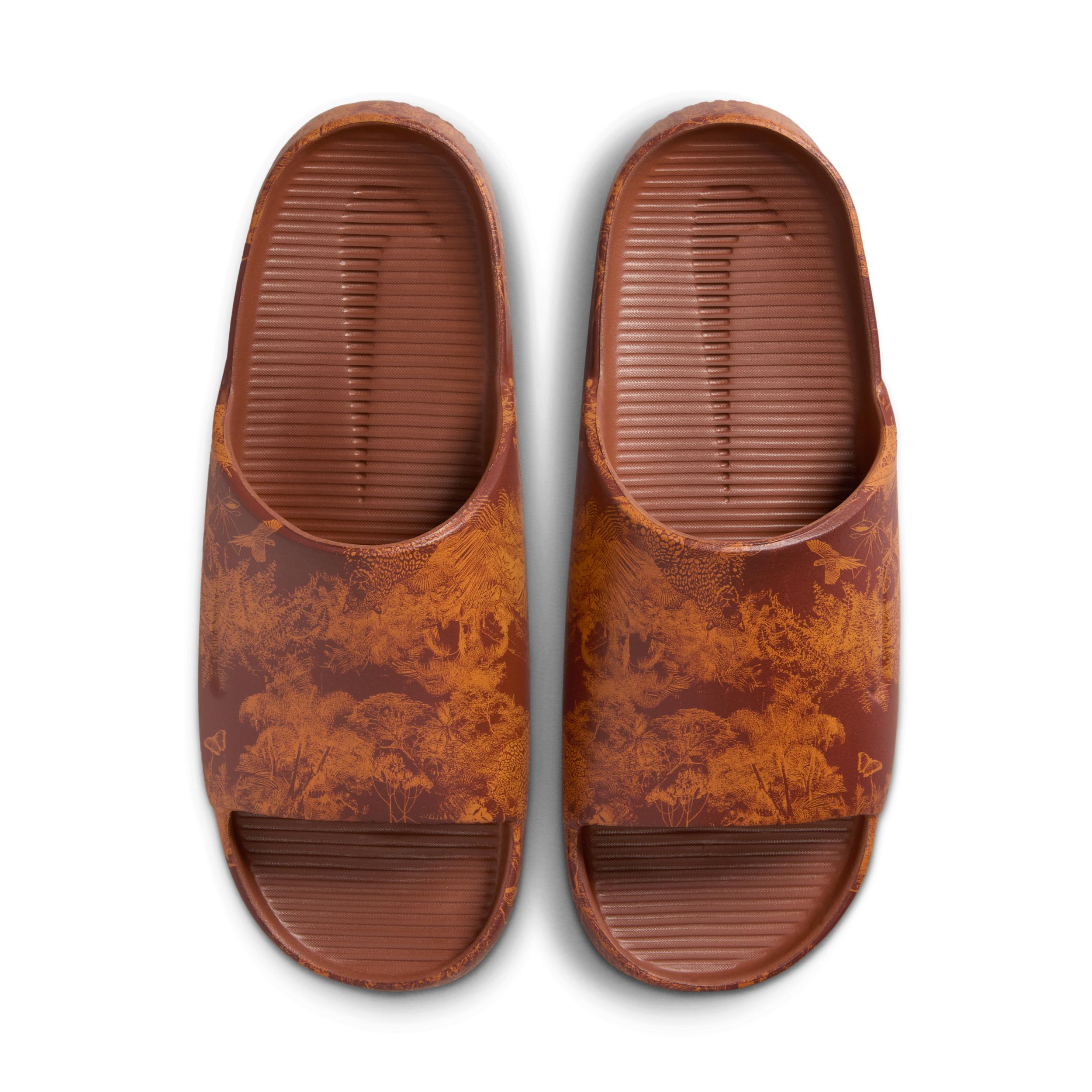 Nike Calm Slide Print Men's Sandals, Size: 9, Red Monarch Product Image