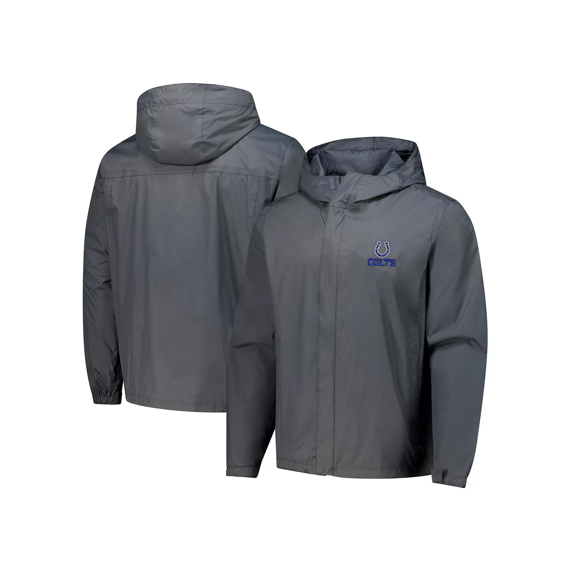 Men's Dunbrooke Graphite Indianapolis Colts Tropic Waterproof Packable Hoodie Jacket, Size: Medium, Dark G Product Image
