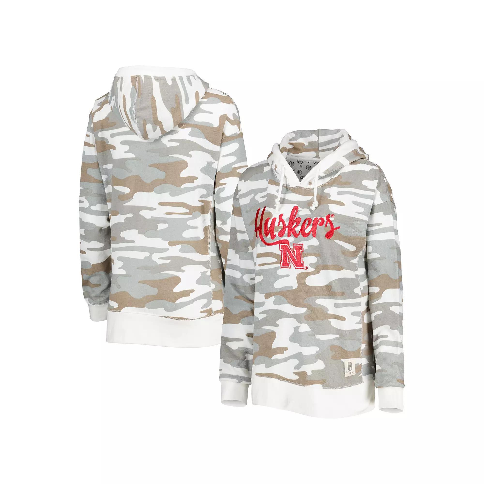 Womens Pressbox Camo Nebraska Huskers San Pablo Pullover Hoodie Product Image