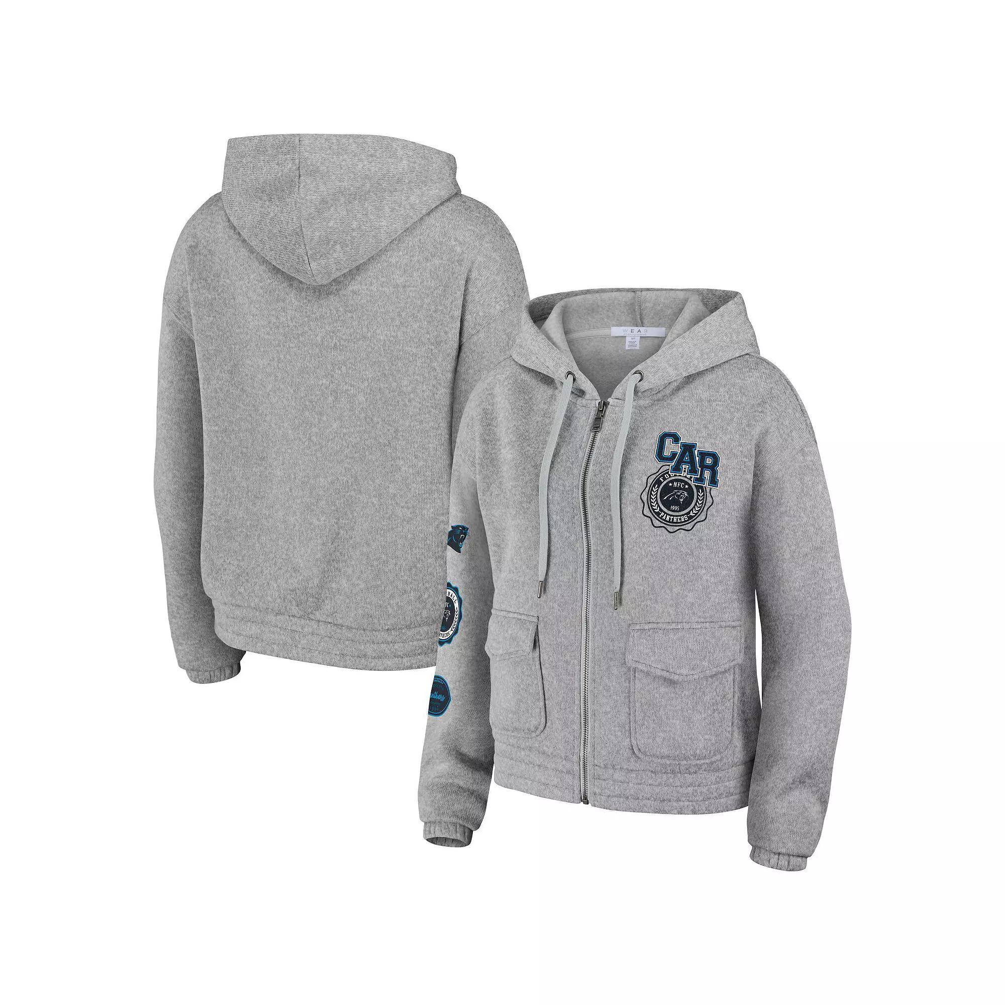 Women's WEAR by Erin Andrews Heather Gray Cleveland Browns Full-Zip Hoodie, Size: Medium, Grey Product Image
