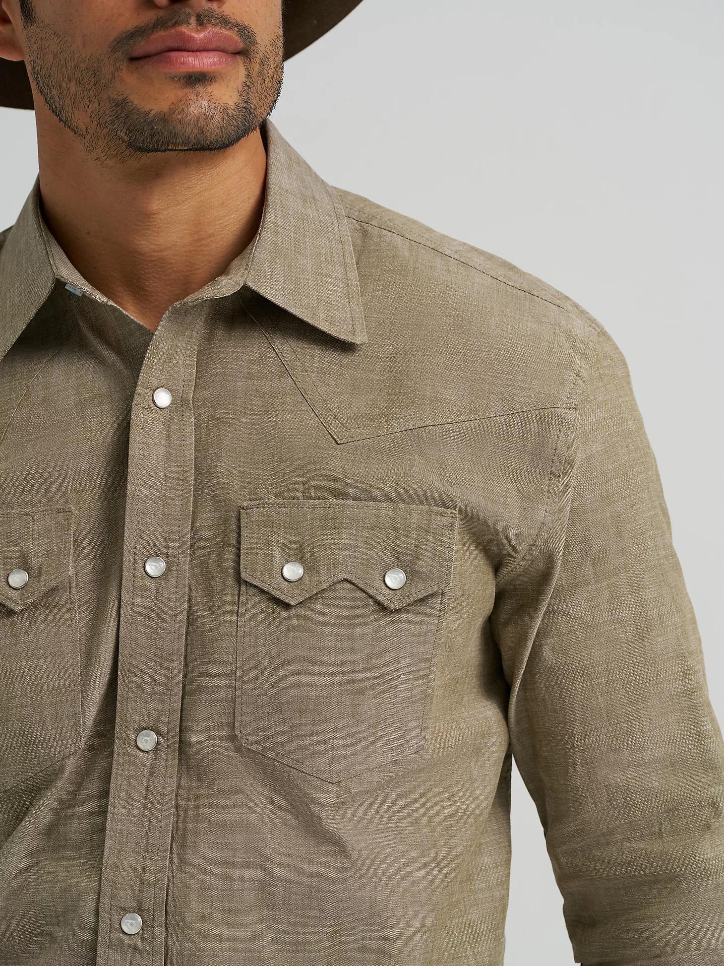 Men's Cody Johnson Two Pocket Western Snap Shirt in Olive Product Image