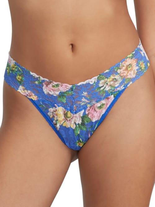 Printed Original-Rise Signature Lace Thong Product Image