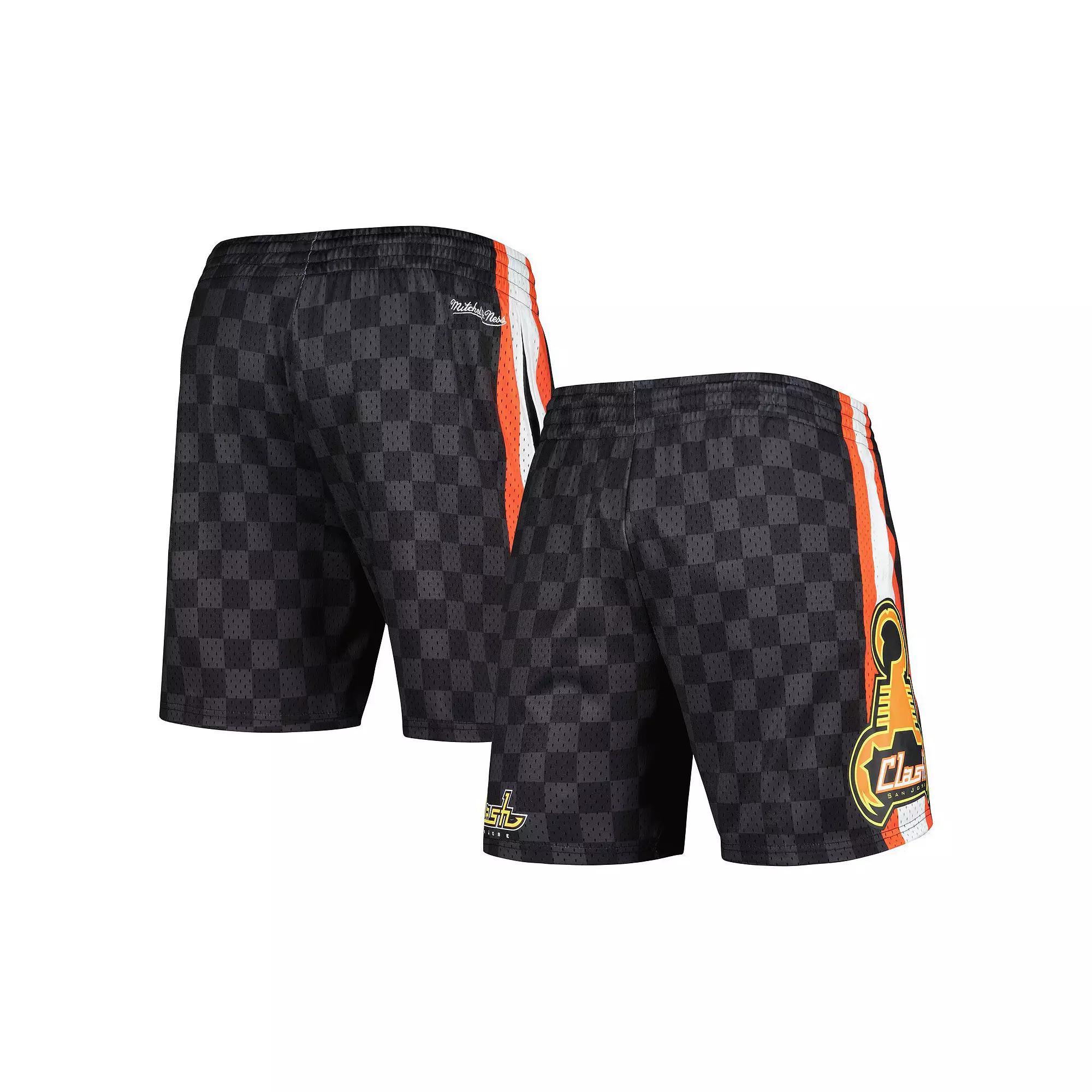Men's Mitchell & Ness Black San Jose Earthquakes City Mesh Shorts, Size: XL, Sje Black Product Image