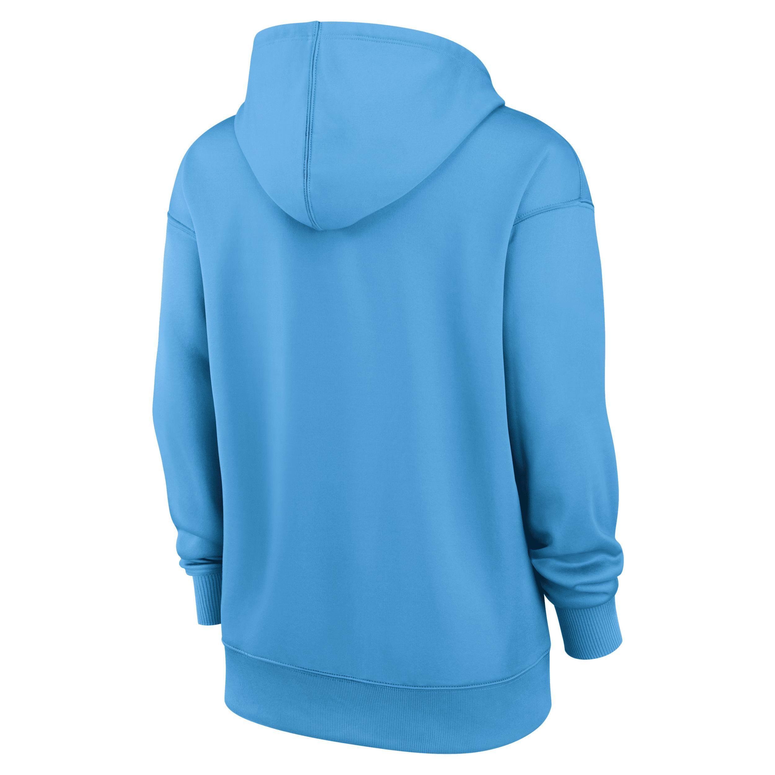 Women's Milwaukee Brewers Authentic Collection City Connect Nike Therma MLB Pullover Hoodie Product Image