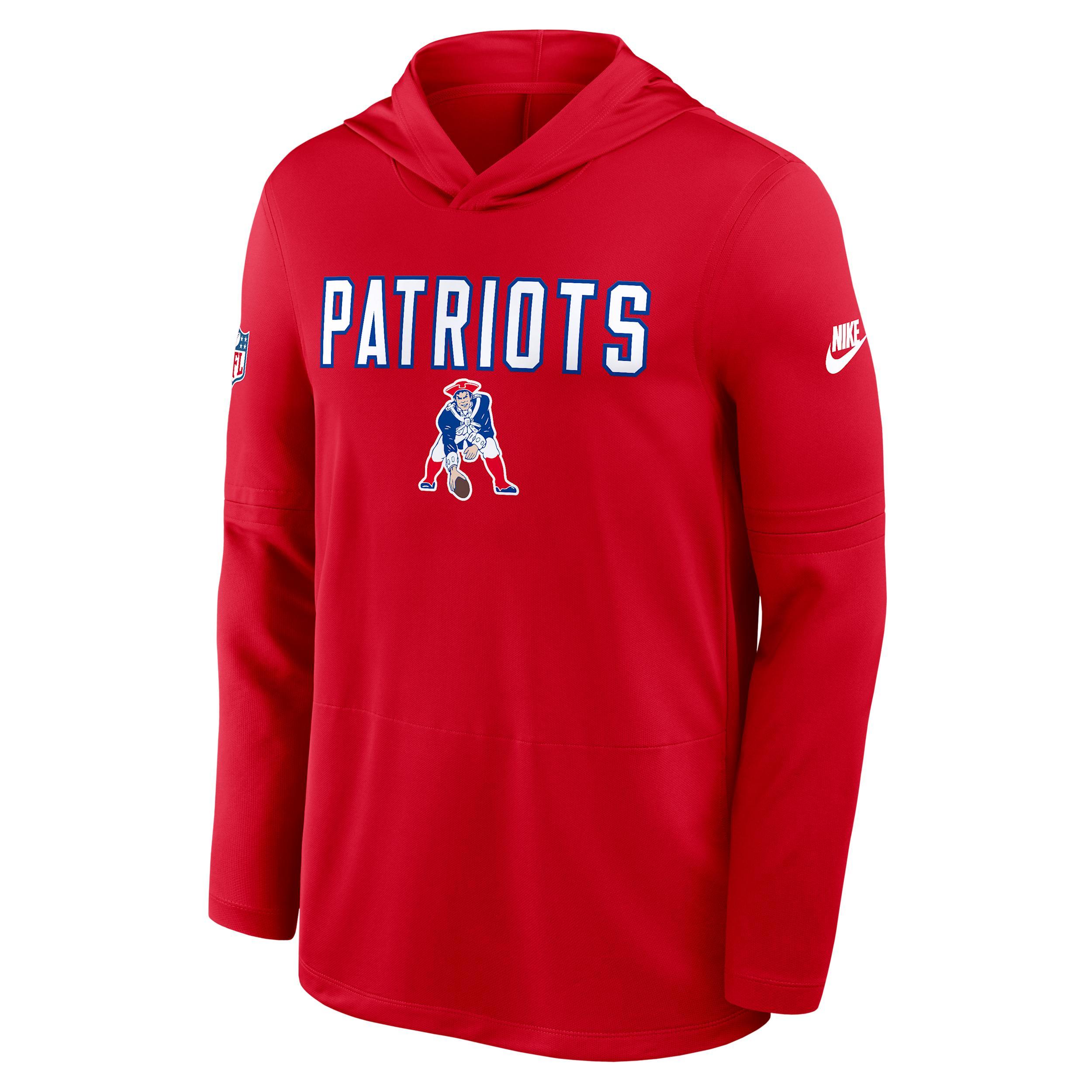 New England Patriots Pass Accuracy Men's Nike Dri-FIT NFL Long-Sleeve Hooded Top Product Image