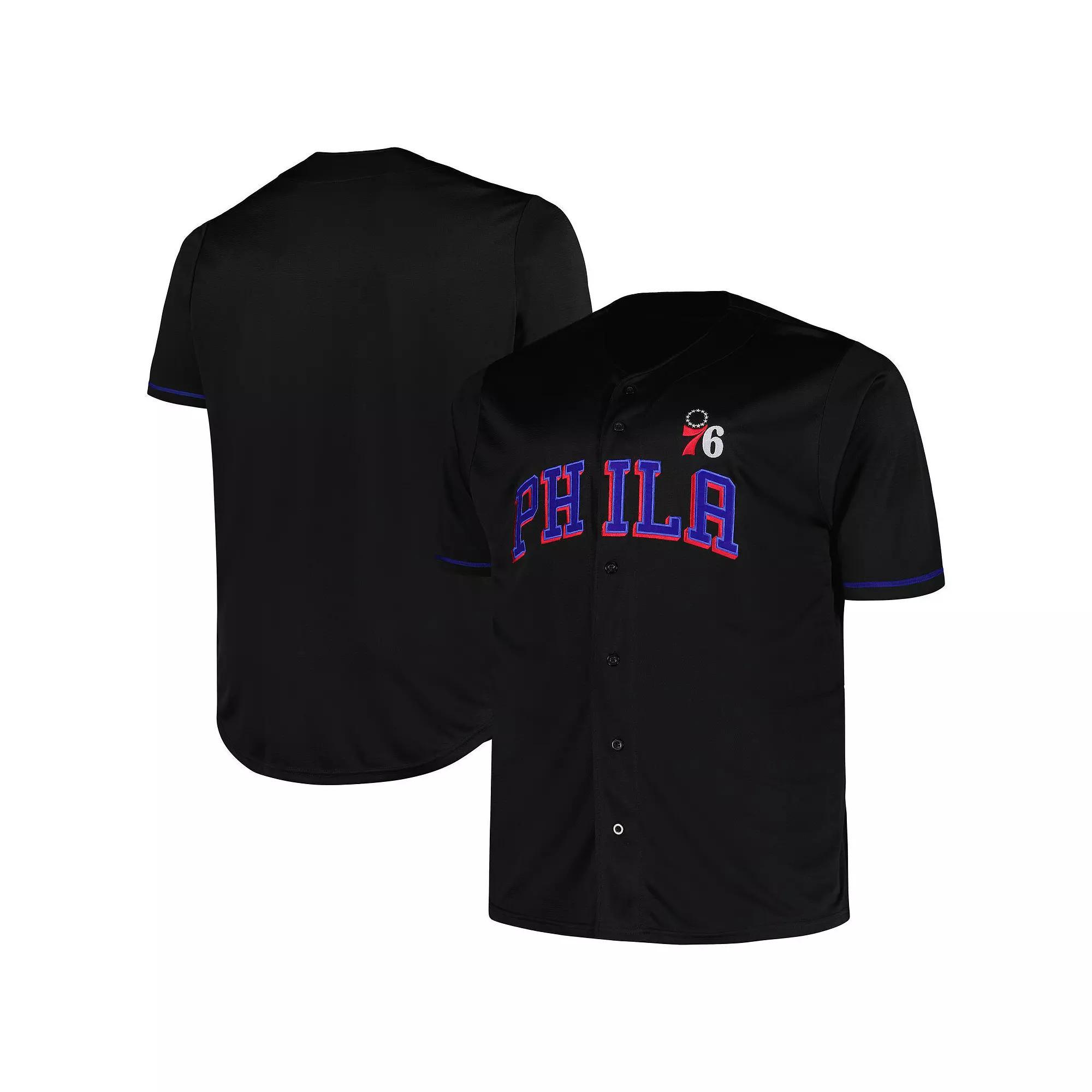 Men's Profile Black Philadelphia 76ers Big & Tall Pop Jersey, Size: 4XB, 76r Black Product Image