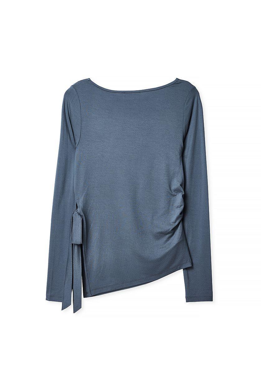 Soft Line Tie Side Top Offwhite Product Image