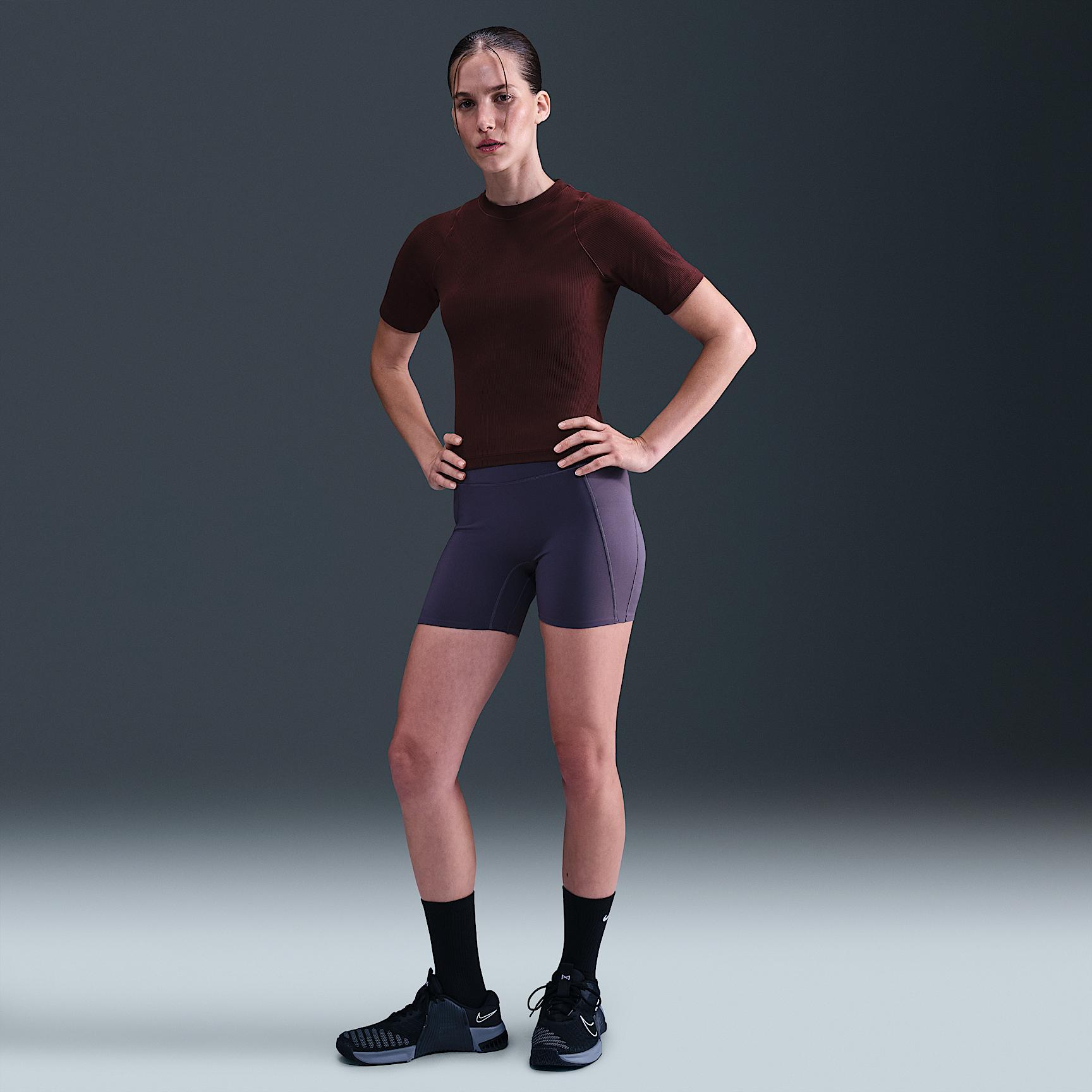 Nike Zenvy Rib Women's Dri-FIT Short-Sleeve Top Product Image