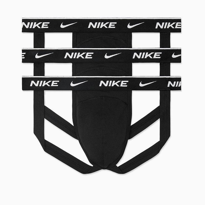 Men's Nike Dri-FIT Essential 3-pack Stretch Jockstraps, Size: XXL, Black Product Image