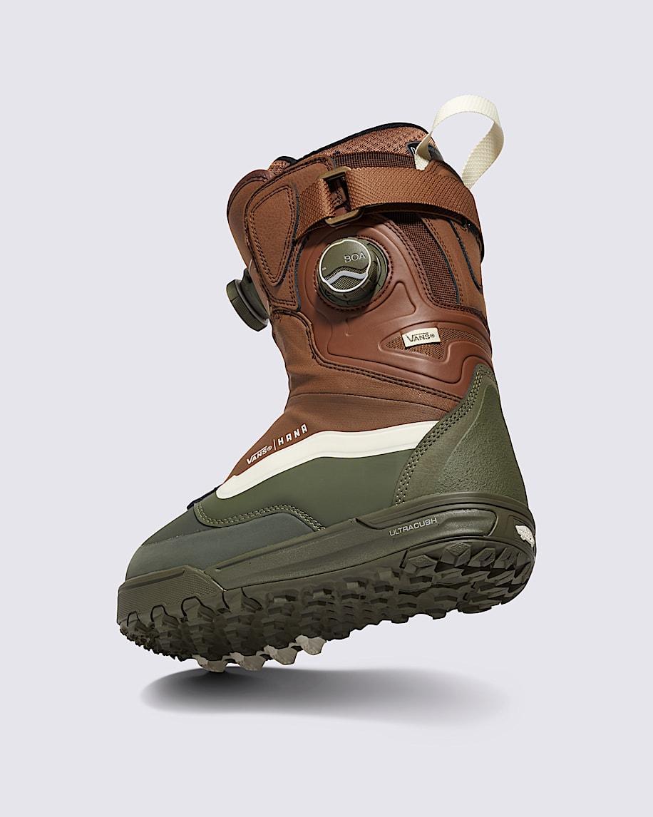 Womens Viaje Range Edition X Hana Beaman Snowboard Boot in Brown / Grape Leaf Green| Vans US Product Image