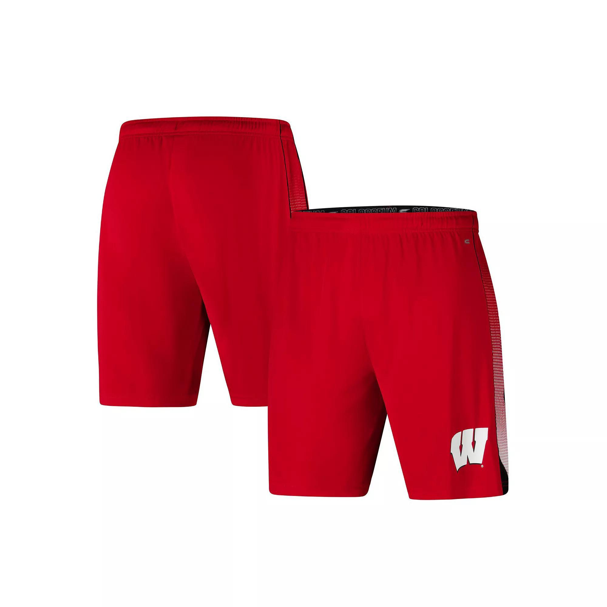 Men's Colosseum Red Wisconsin Badgers Online Shorts, Size: XL Product Image
