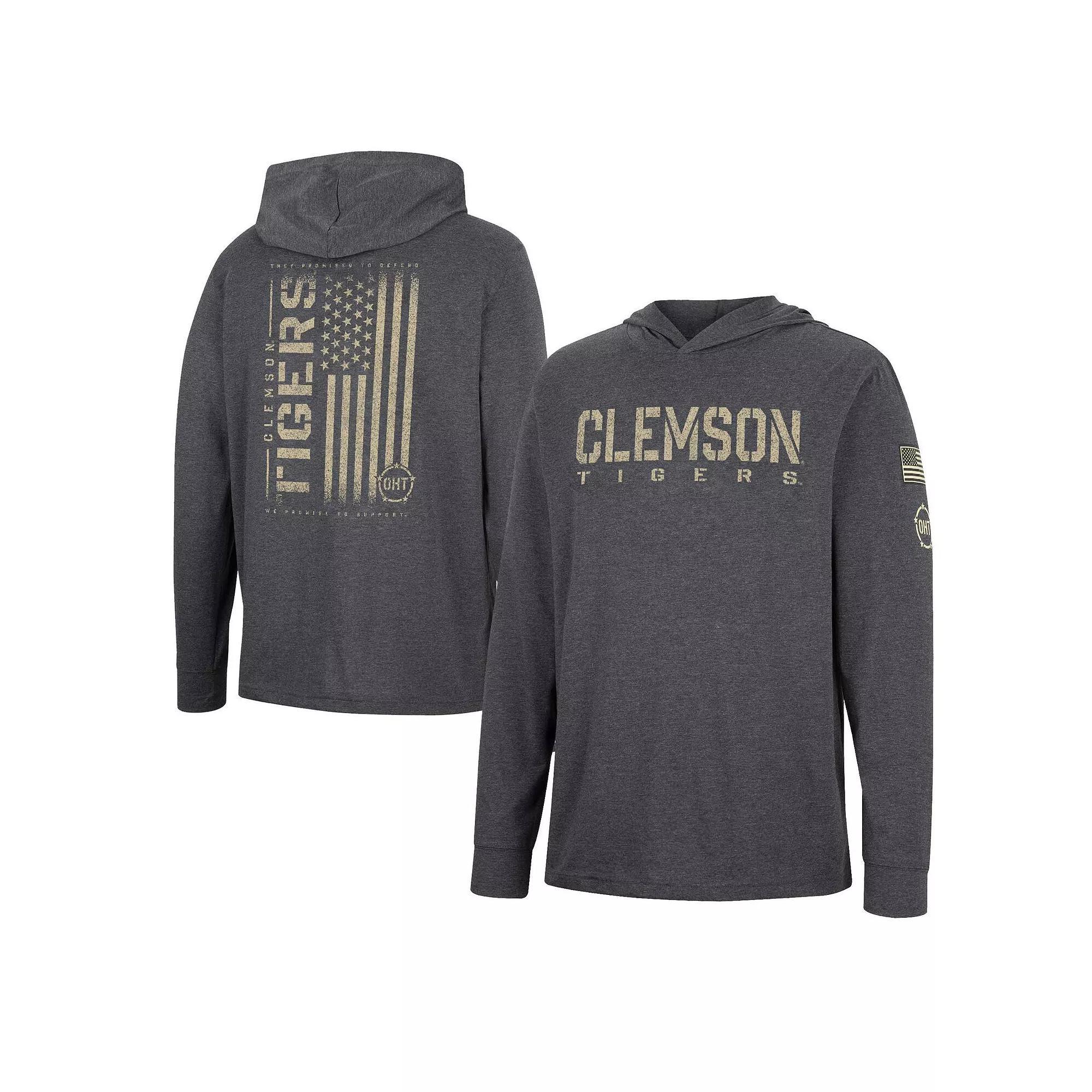 Men's Colosseum Heather Black Florida Gators Team OHT Military Appreciation Long Sleeve Hoodie T-Shirt, Size: Large, Charco Product Image