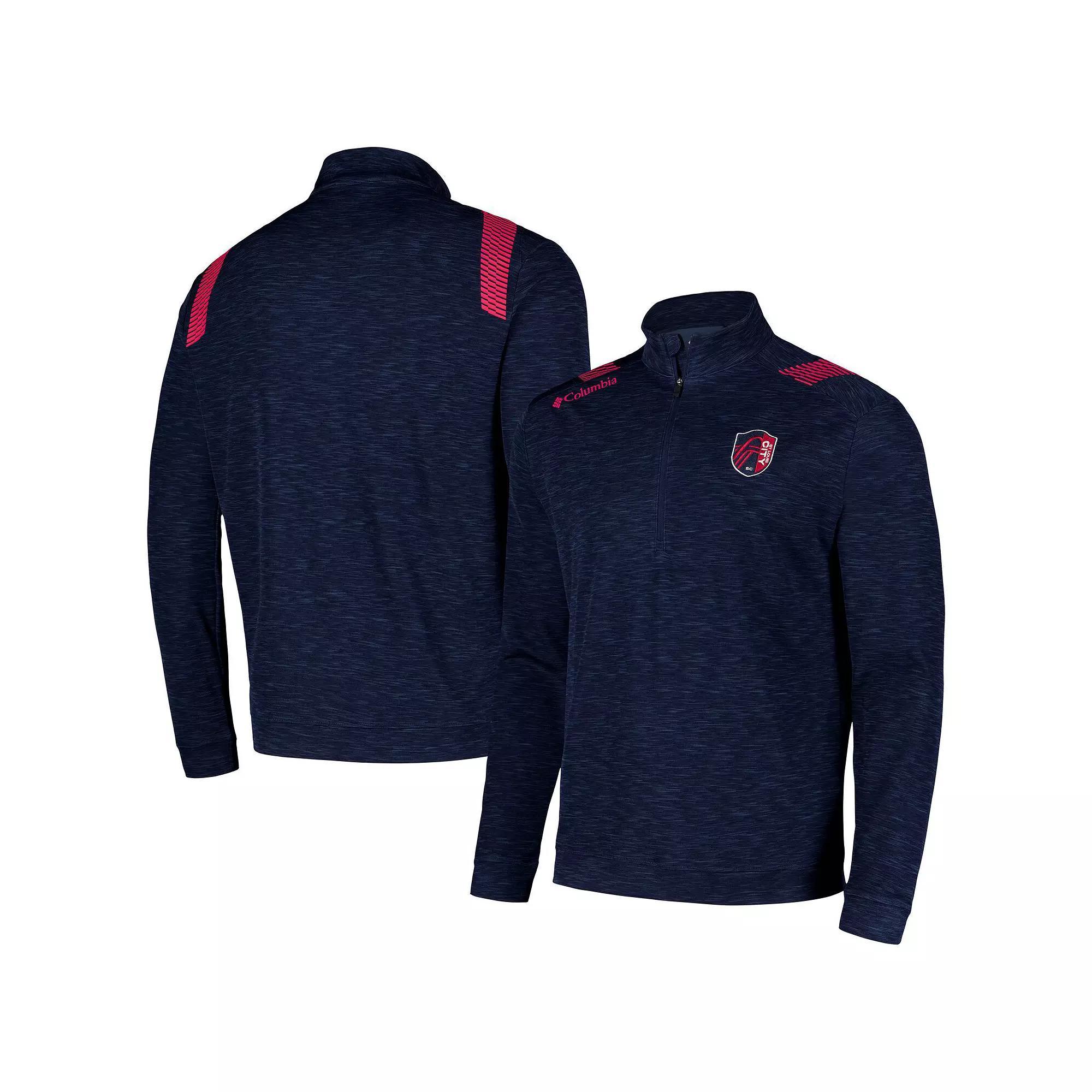 Men's Columbia Navy St. Louis City SC Oakland Downs Omni-Wick Quarter-Zip Top, Size: Small, Slc Blue Product Image